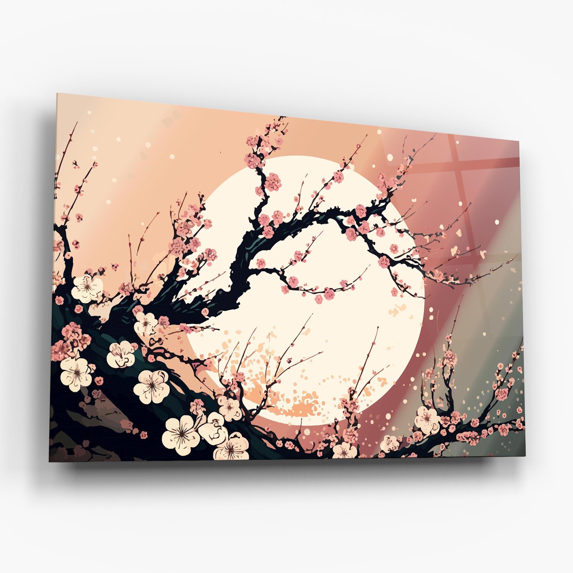Üvegkép Blossom Full Moon mockup 6