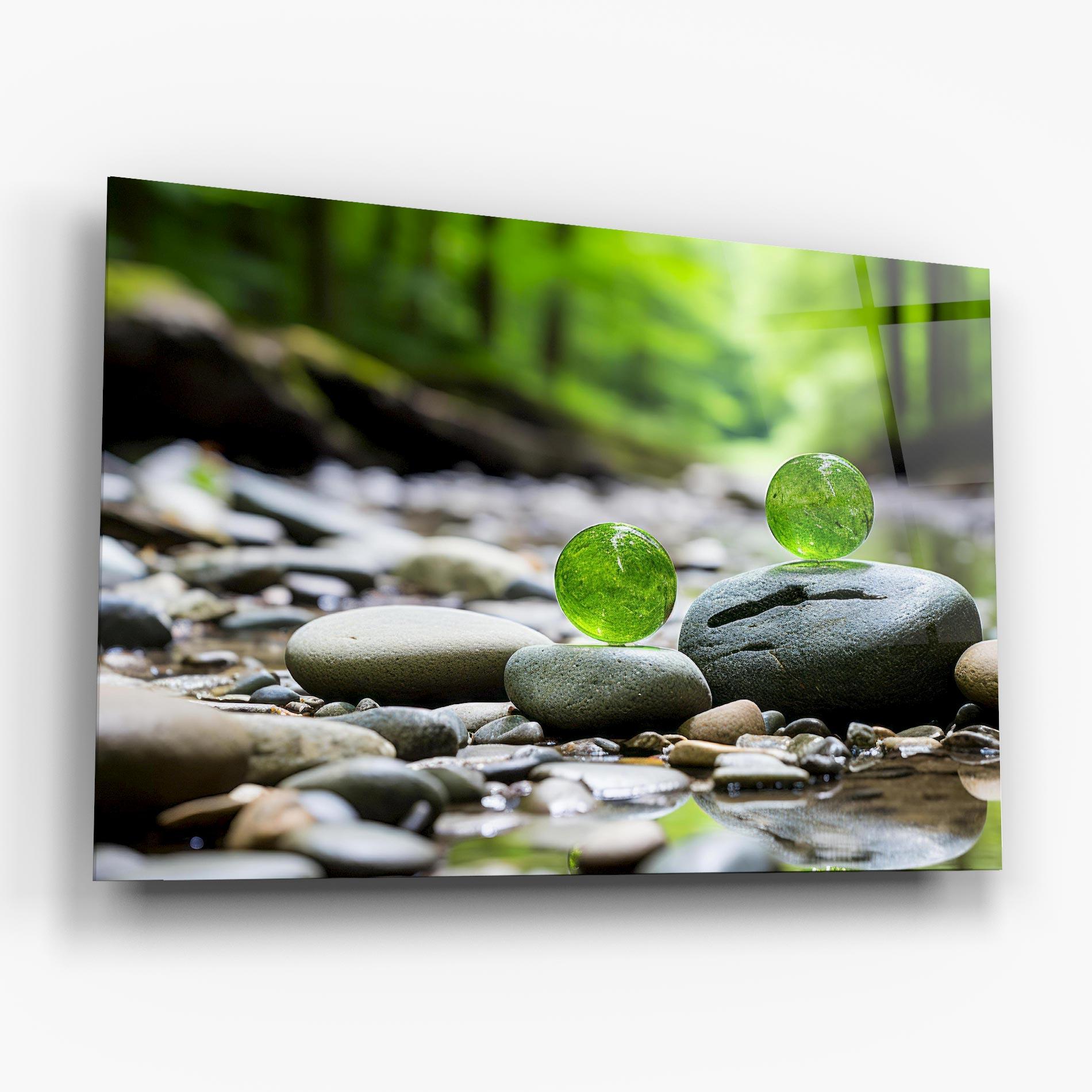 Üvegkép Green Glass Balls mockup 6