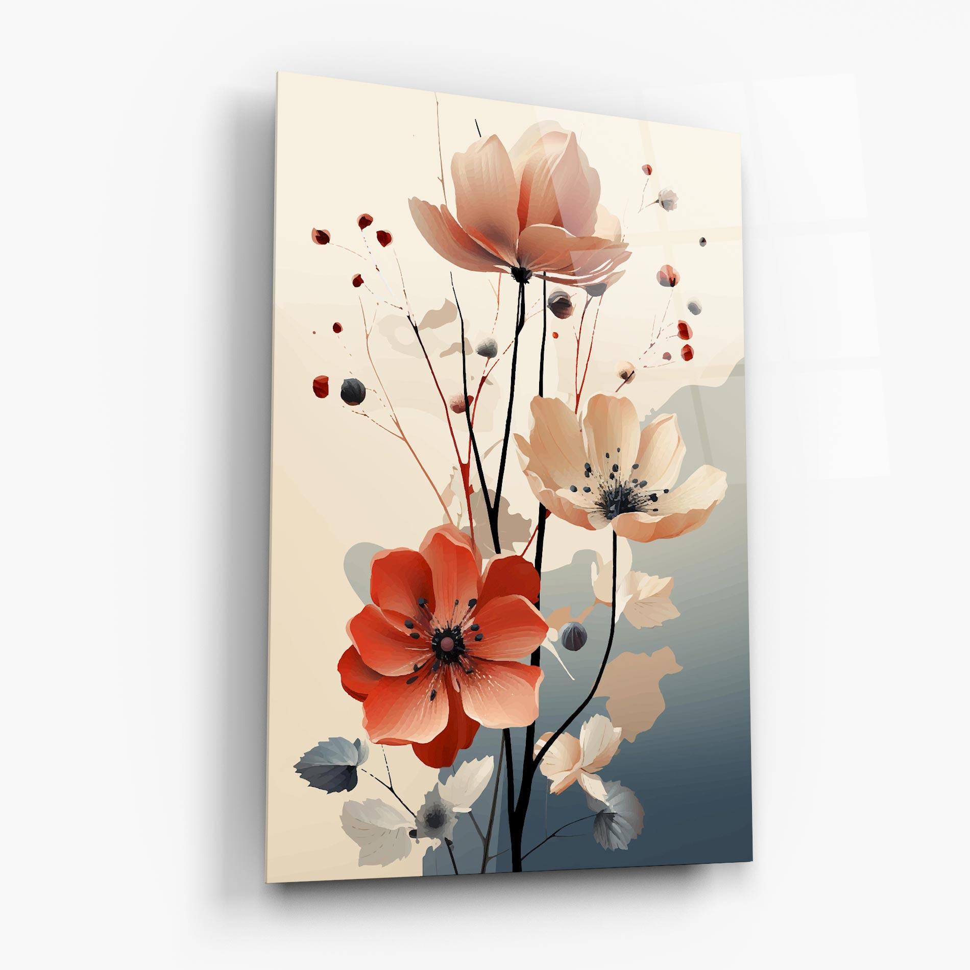 Üvegkép Cream Flower Nature mockup 6
