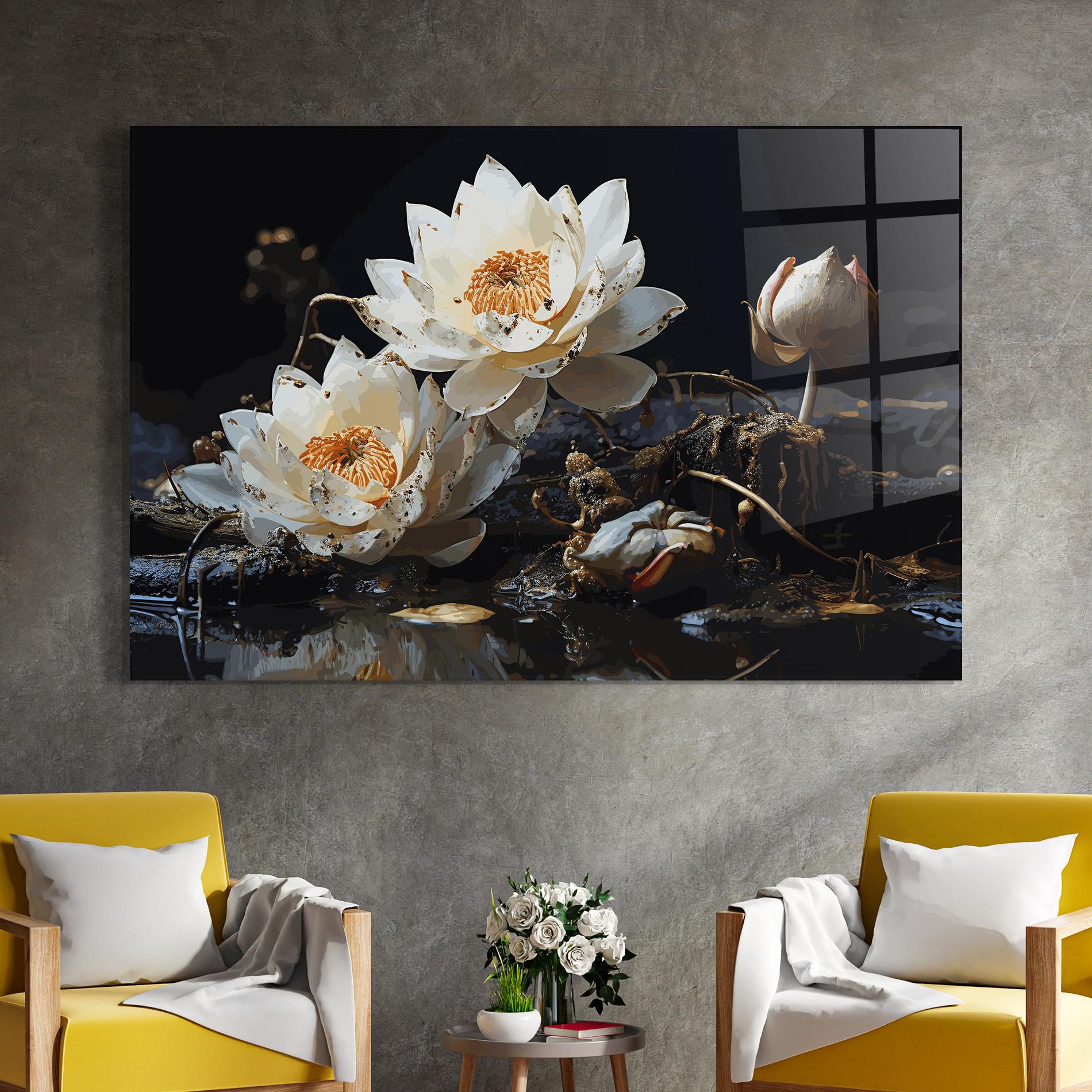 Üvegkép Beautiful White Nature mockup 4