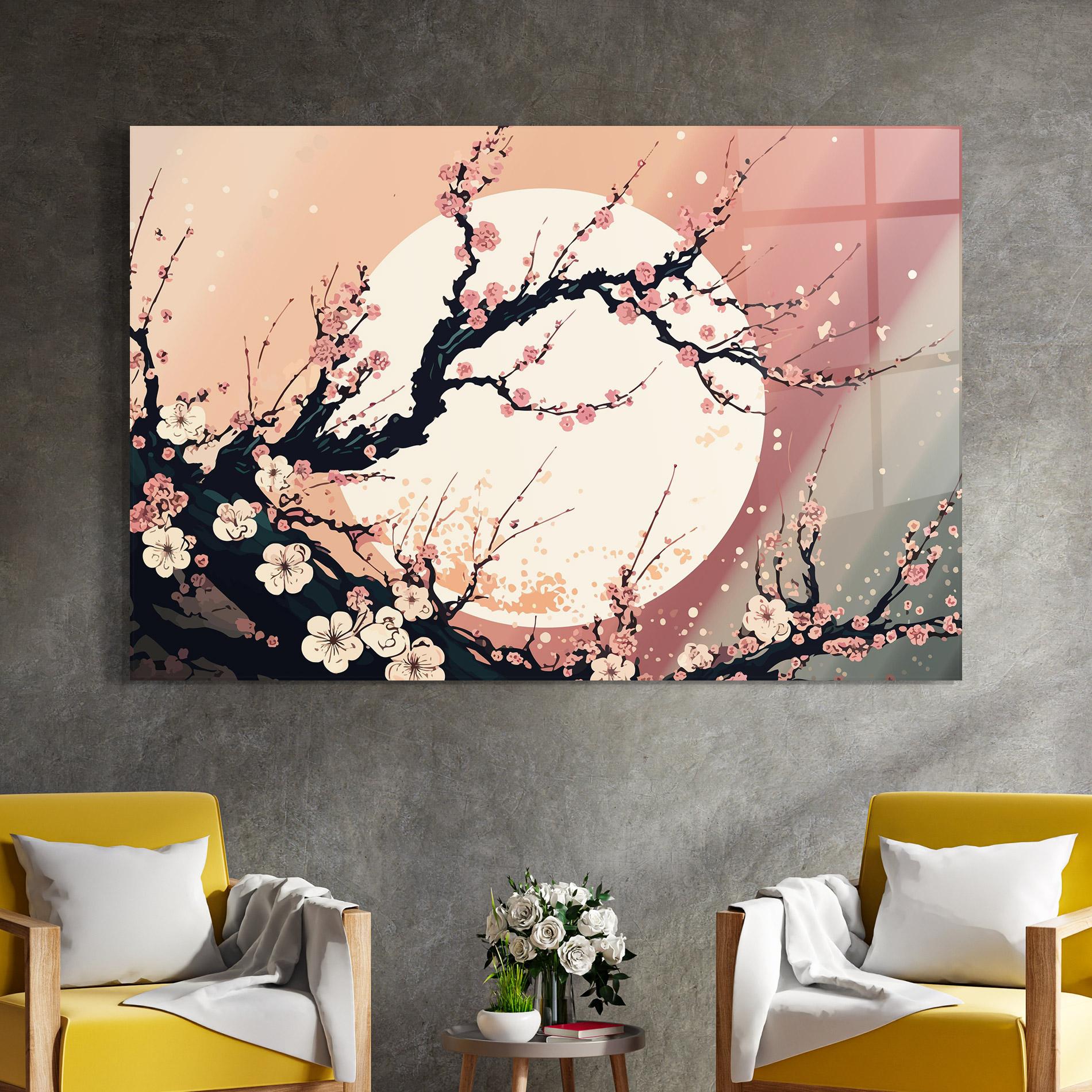 Üvegkép Blossom Full Moon mockup 4