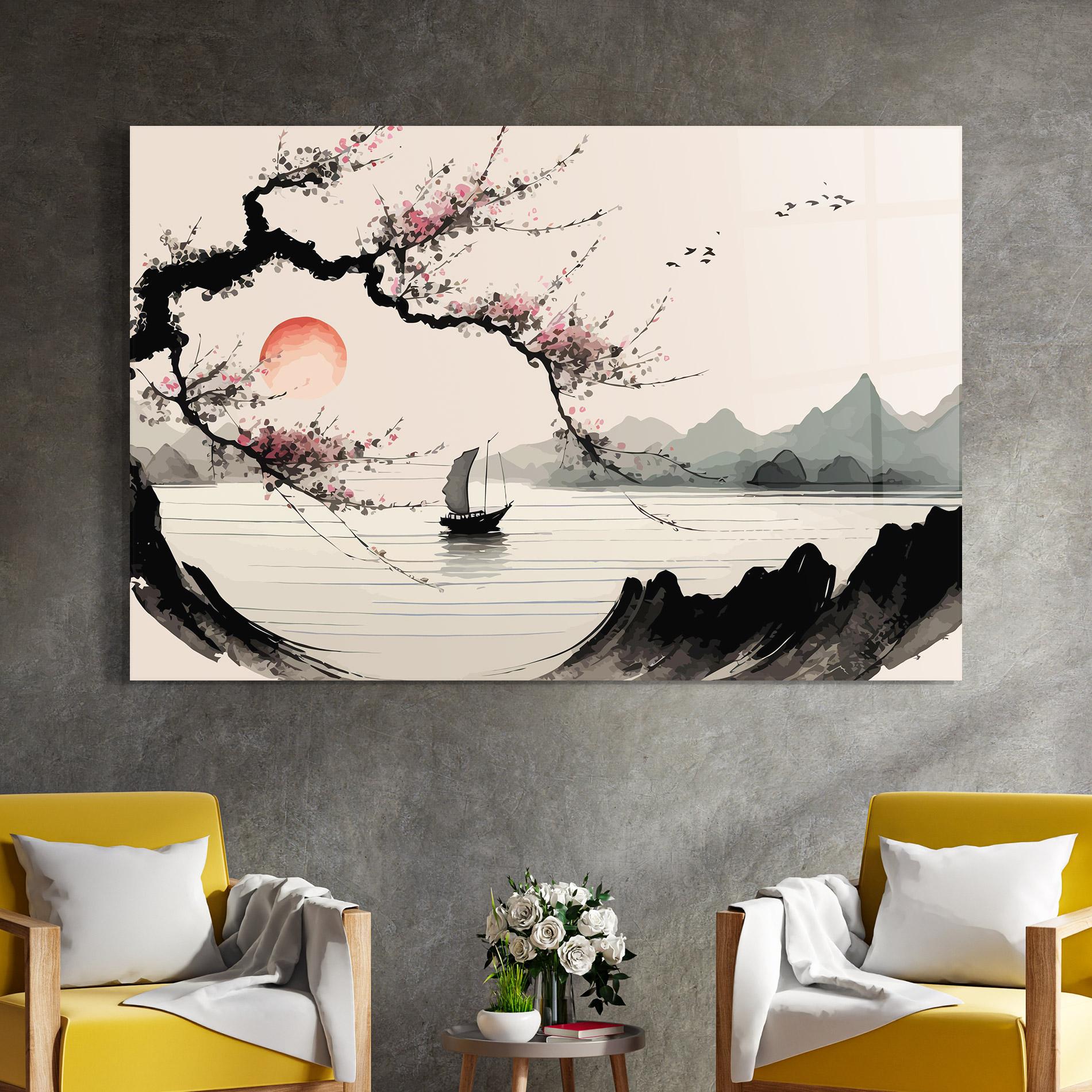 Üvegkép Relaxing Nature mockup 4