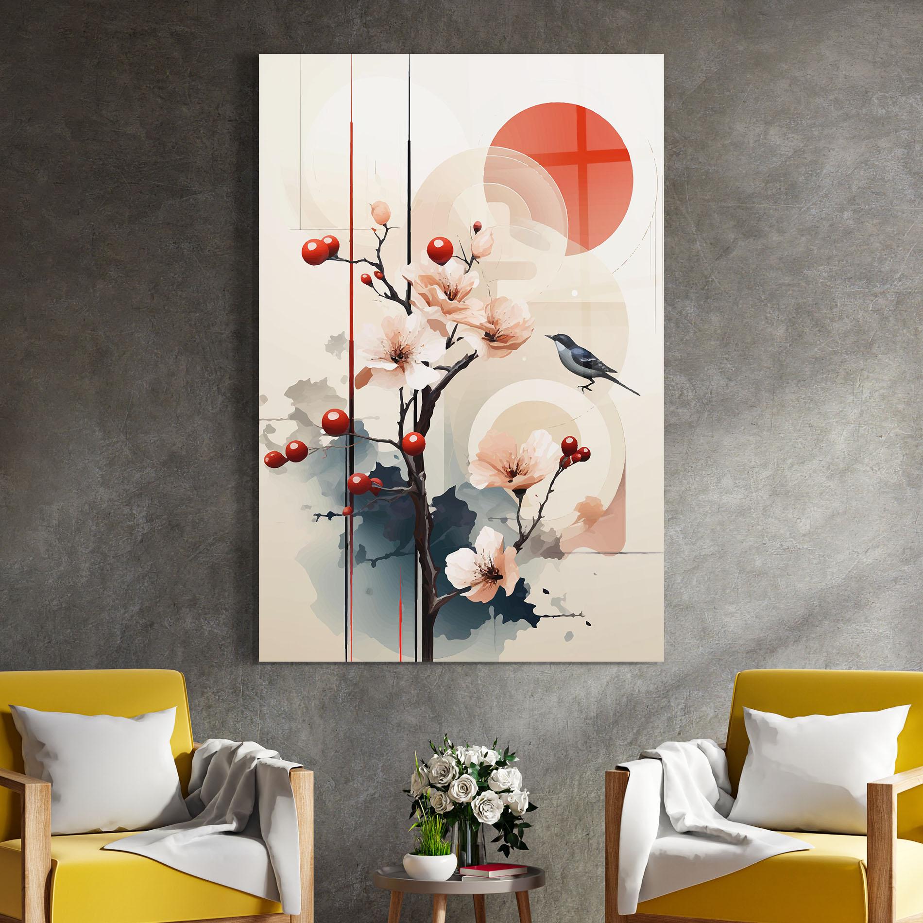 Üvegkép Cream Nature mockup 4