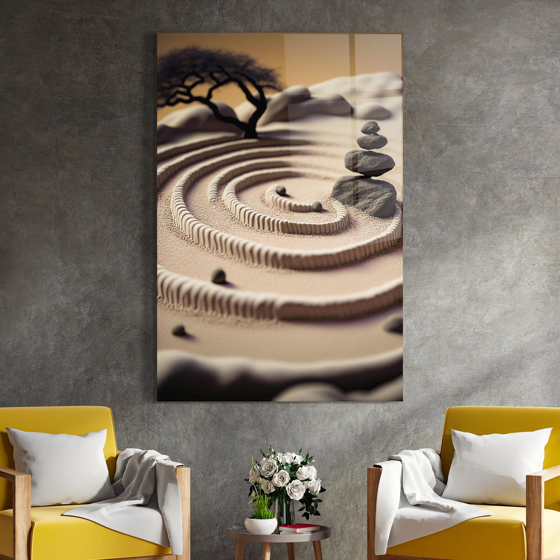 Üvegkép Japanese Zen Garden mockup 4