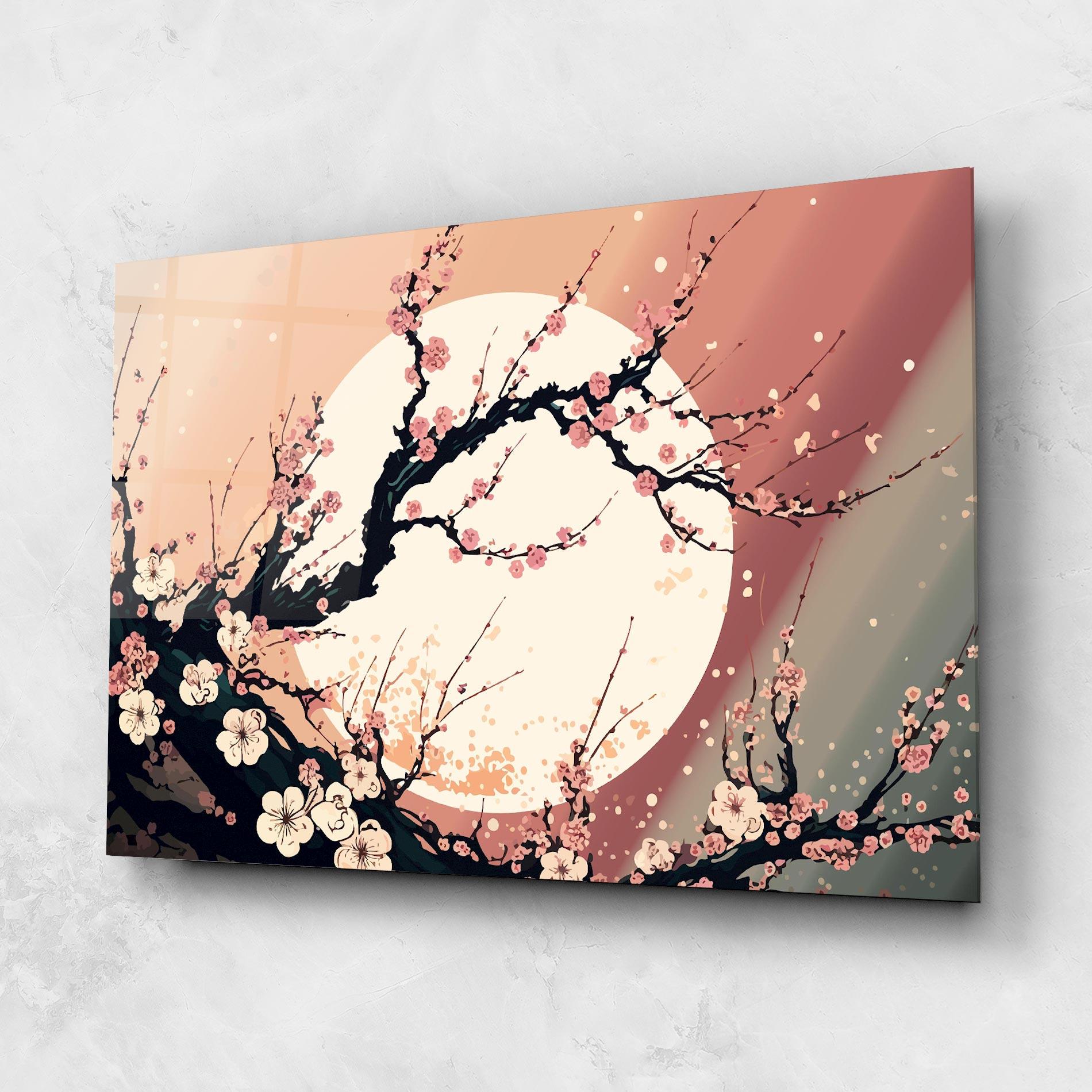 Üvegkép Blossom Full Moon mockup 1