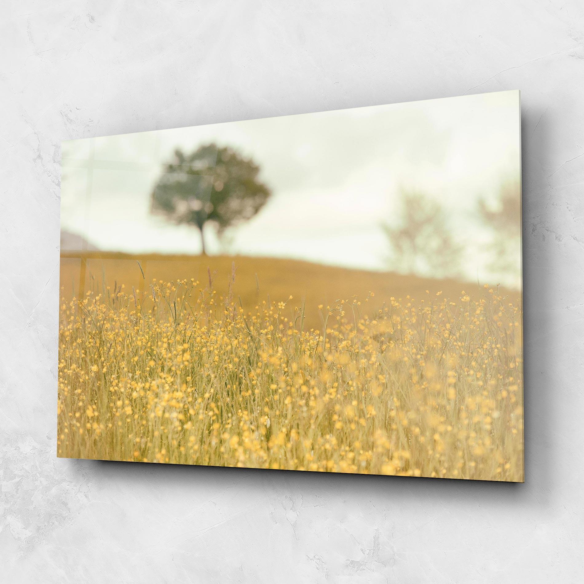 Üvegkép Cream Field Nature mockup 1