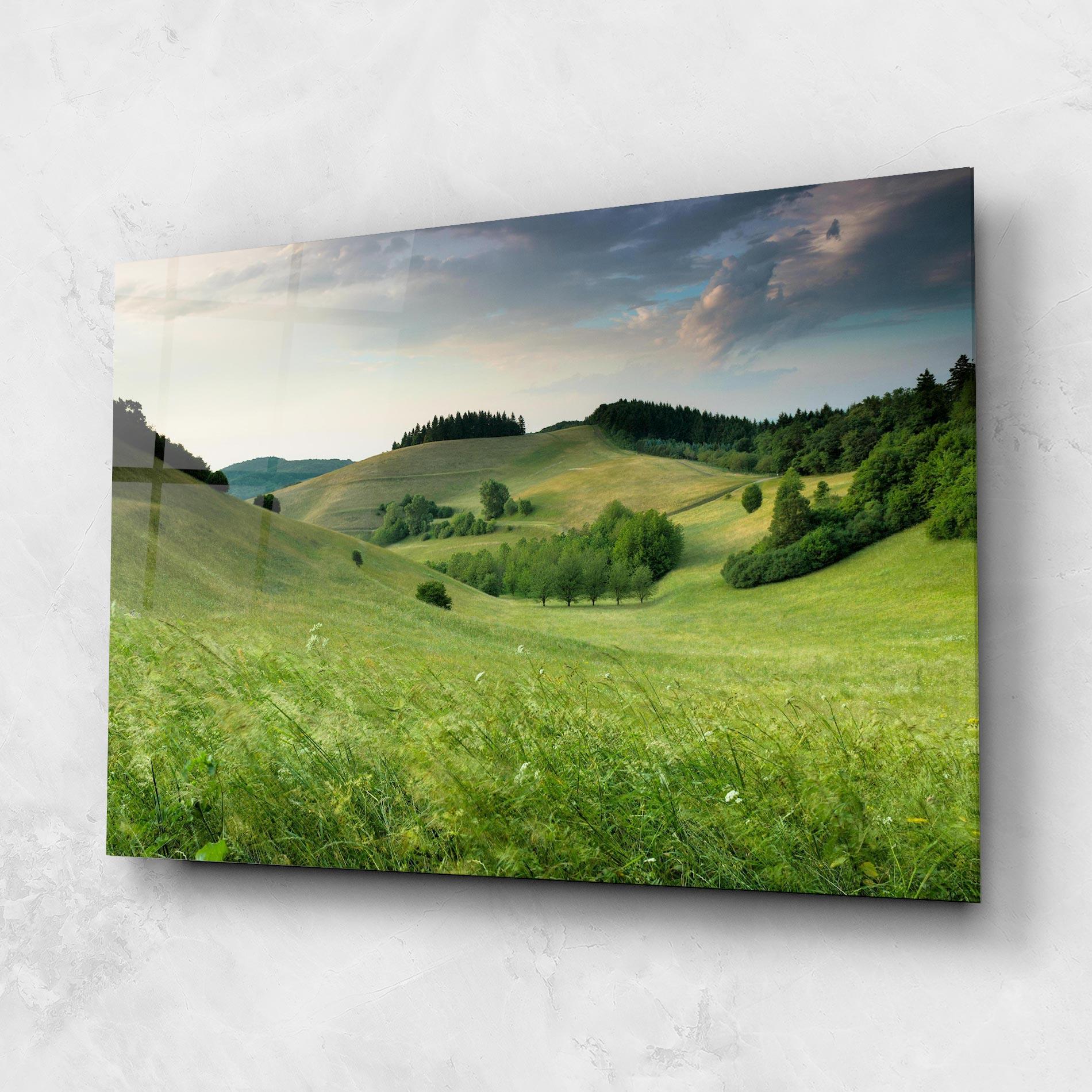 Üvegkép Green Field View mockup 1