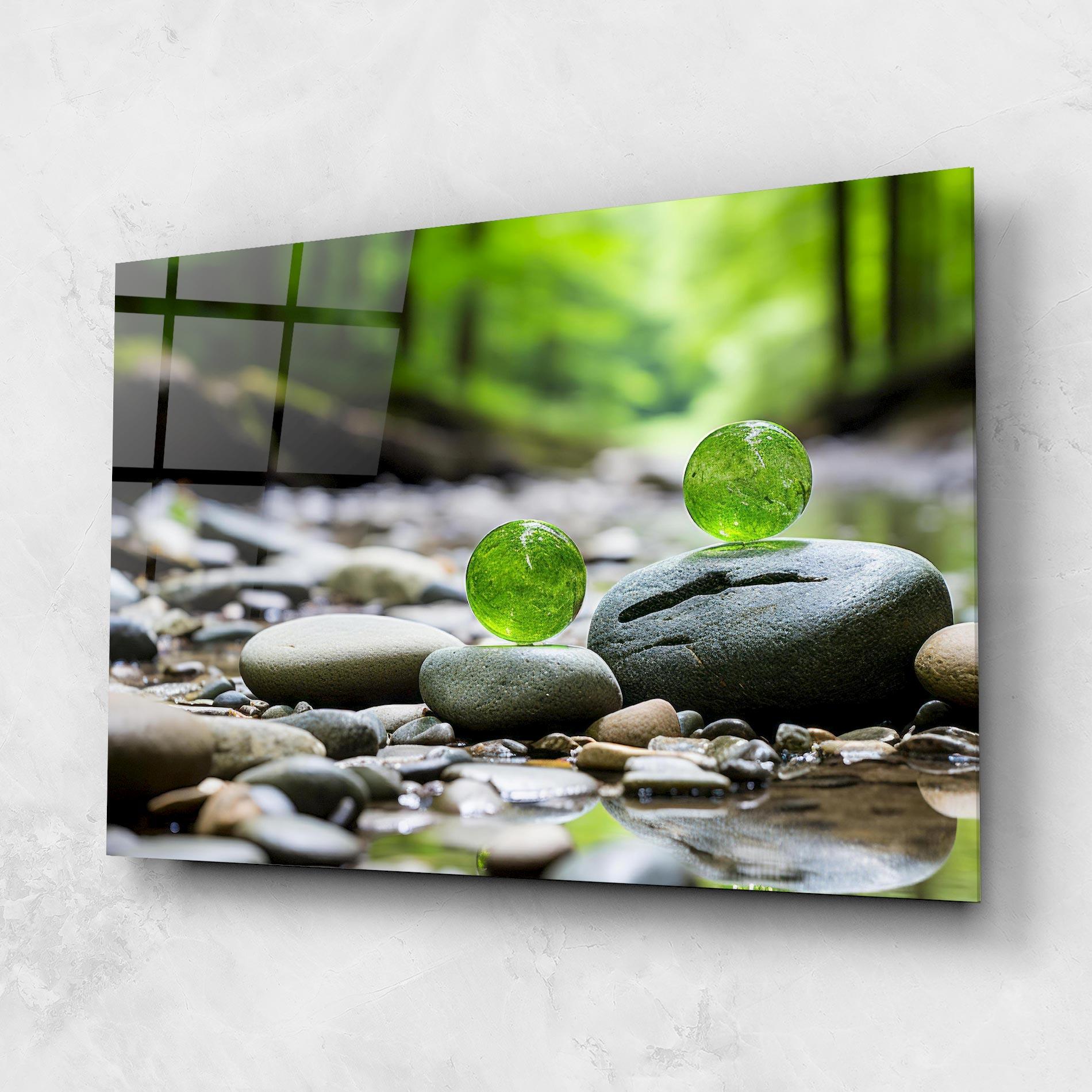 Üvegkép Green Glass Balls mockup 1