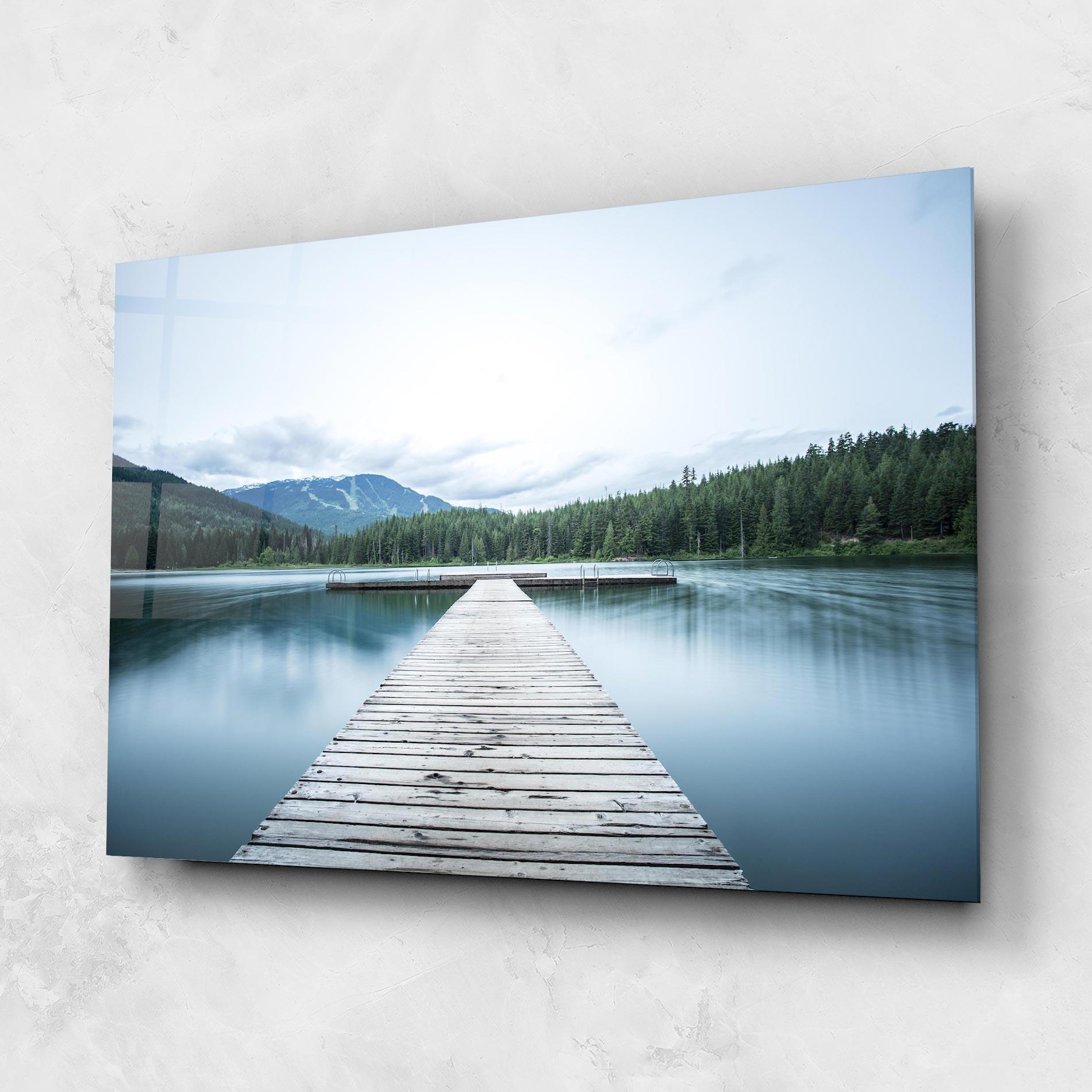 Üvegkép Lake Bridge View mockup 1