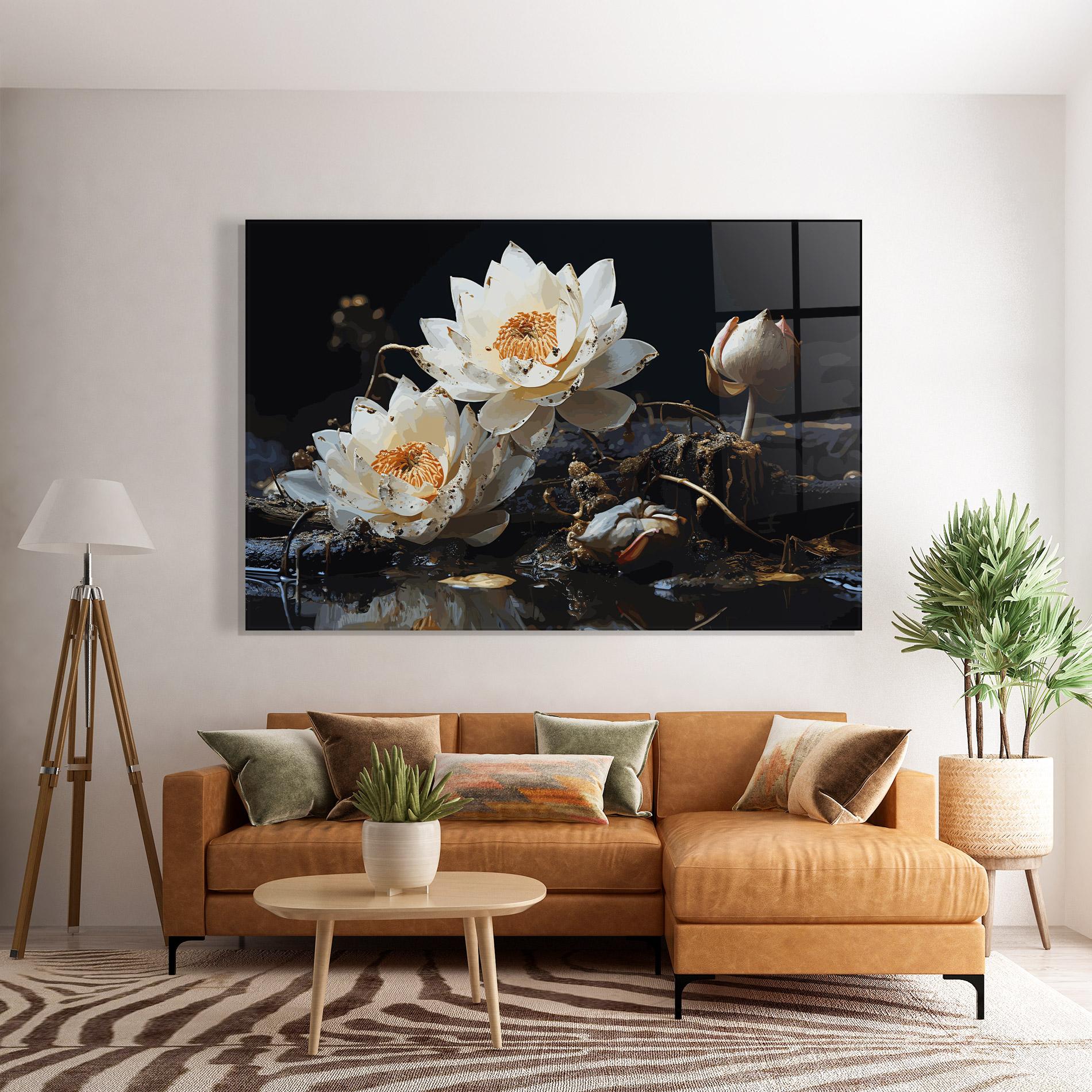 Üvegkép Beautiful White Nature mockup 7