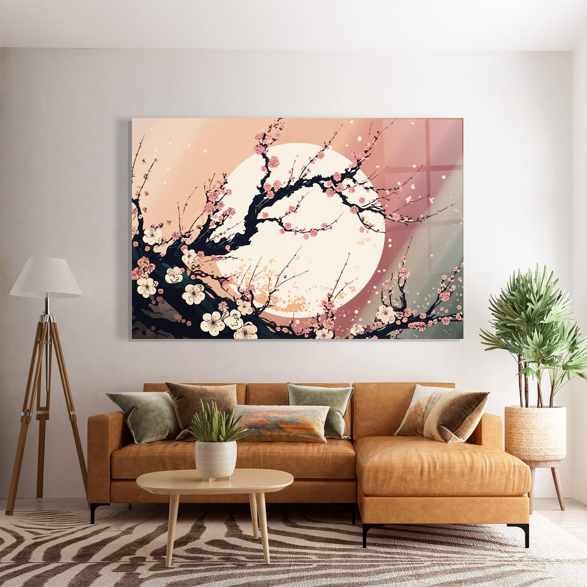 Üvegkép Blossom Full Moon mockup 7