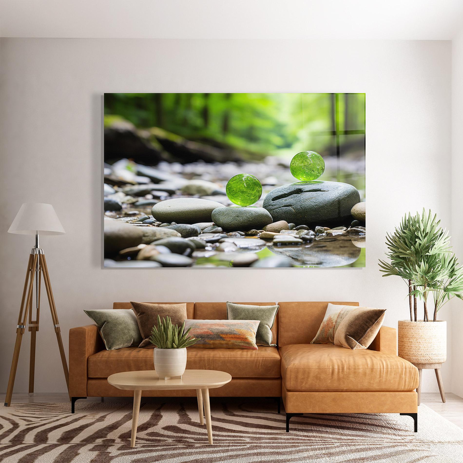 Üvegkép Green Glass Balls mockup 7