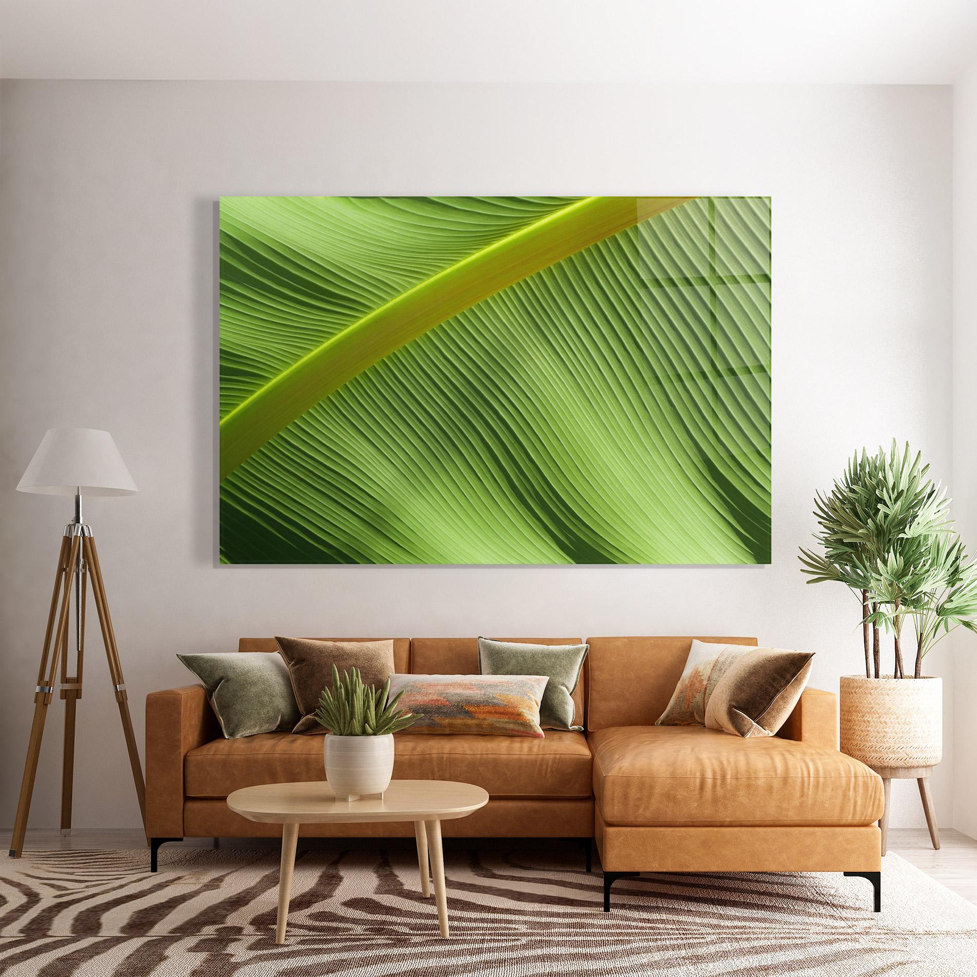 Üvegkép Leaf Green Close Up mockup 7