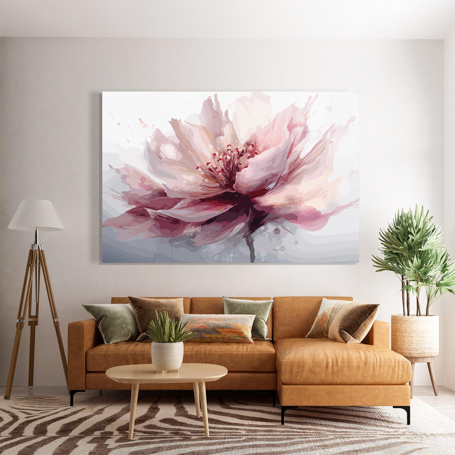 Üvegkép Meditation Flower mockup 7