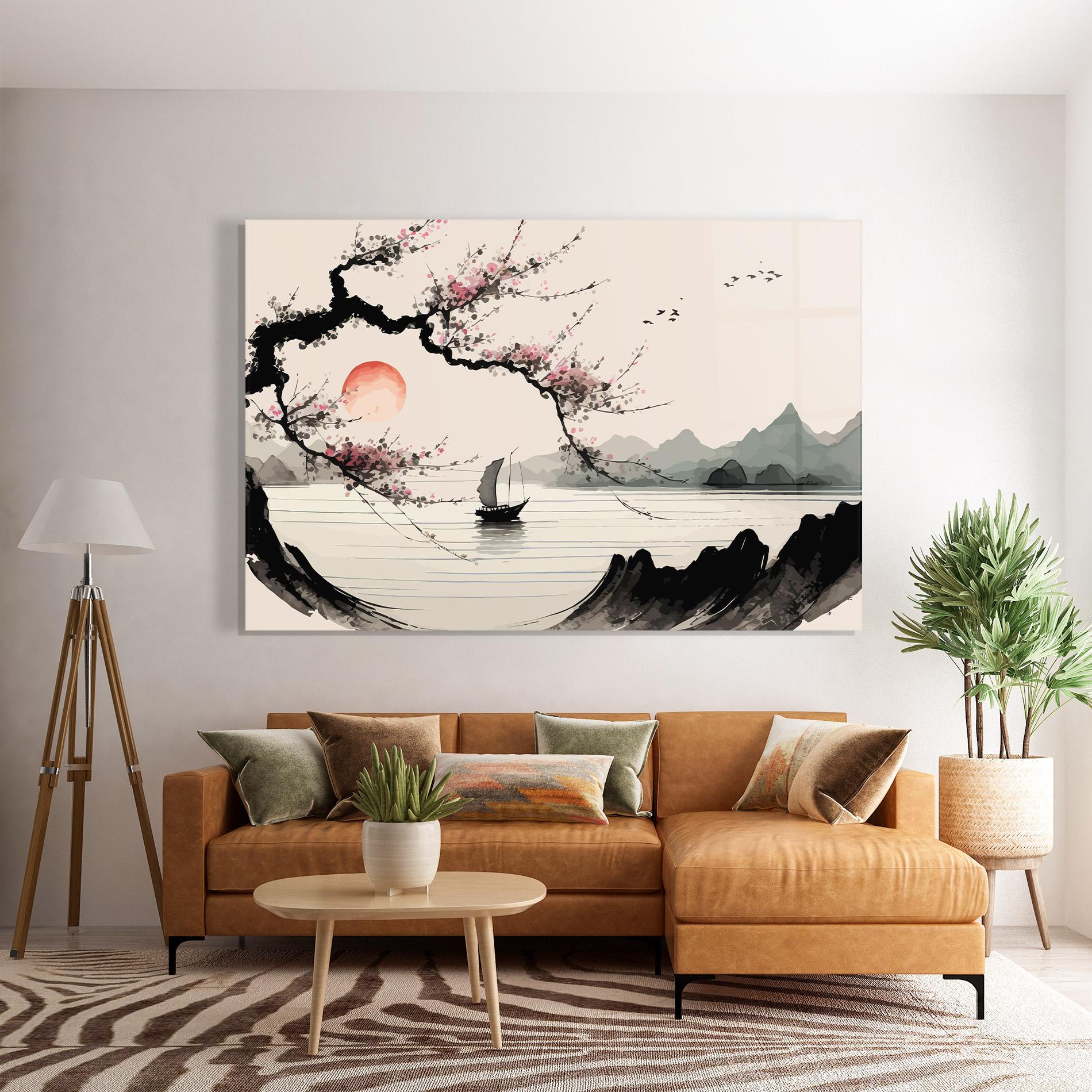 Üvegkép Relaxing Nature mockup 7