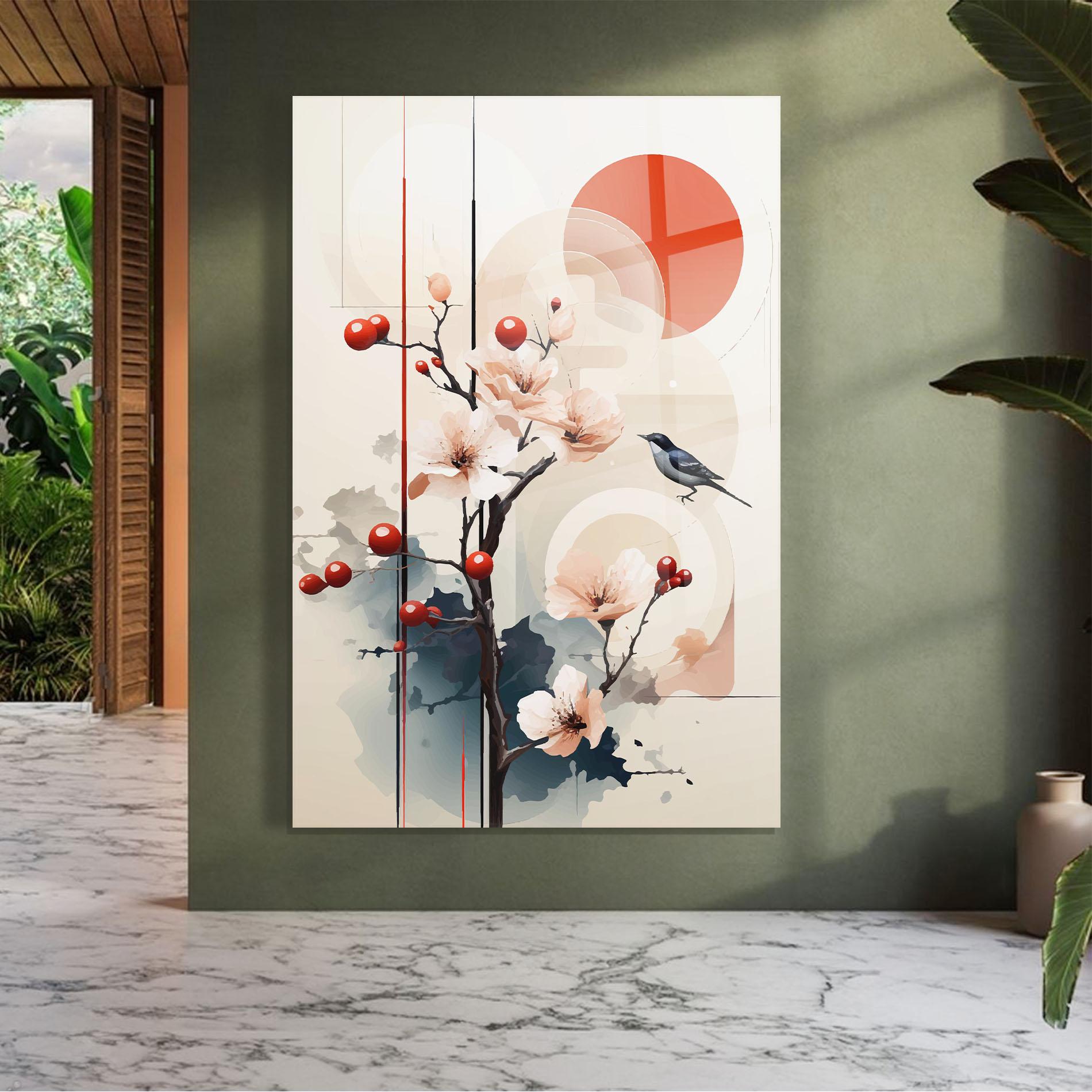 Üvegkép Cream Nature mockup 7