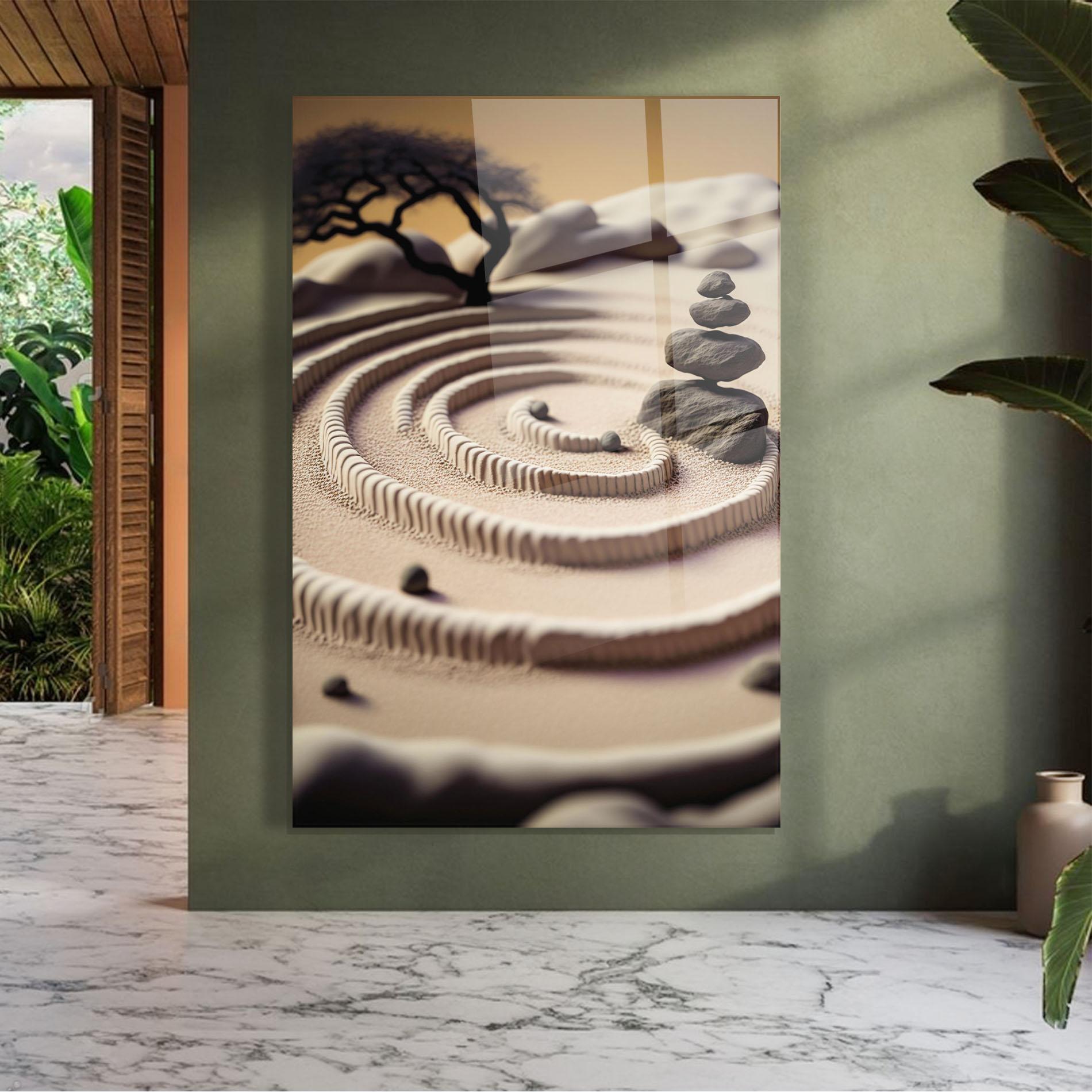 Üvegkép Japanese Zen Garden mockup 7