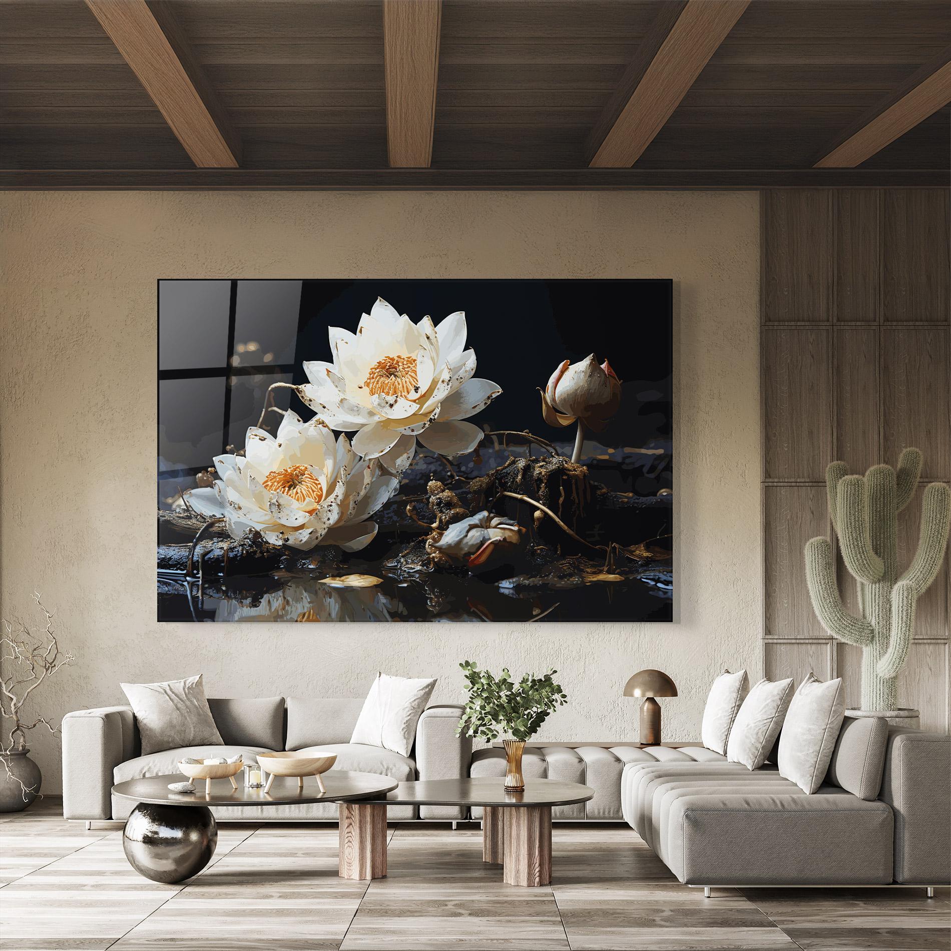 Üvegkép Beautiful White Nature mockup 8