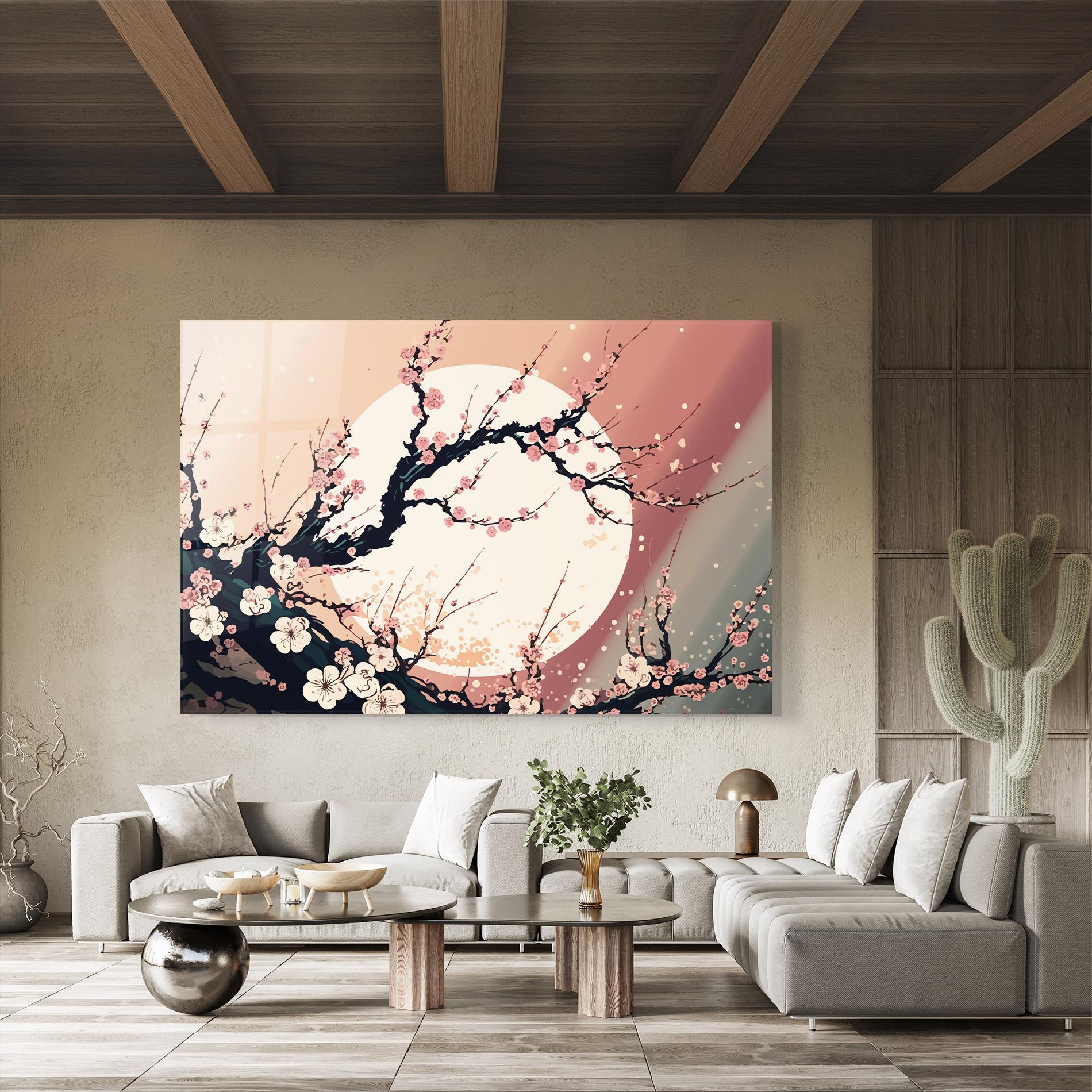 Üvegkép Blossom Full Moon mockup 8
