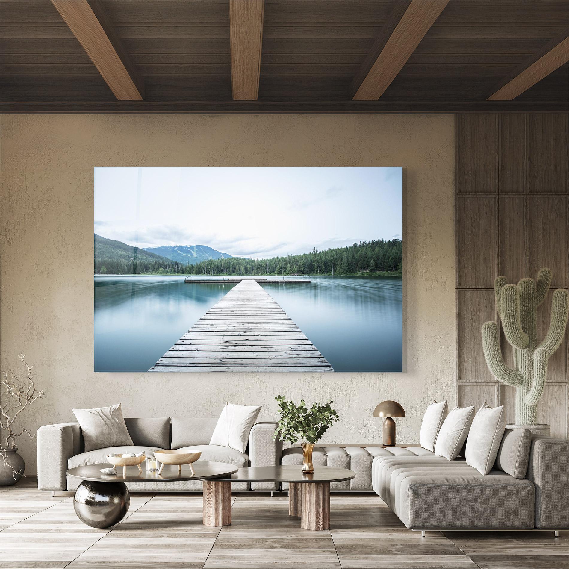 Üvegkép Lake Bridge View mockup 8