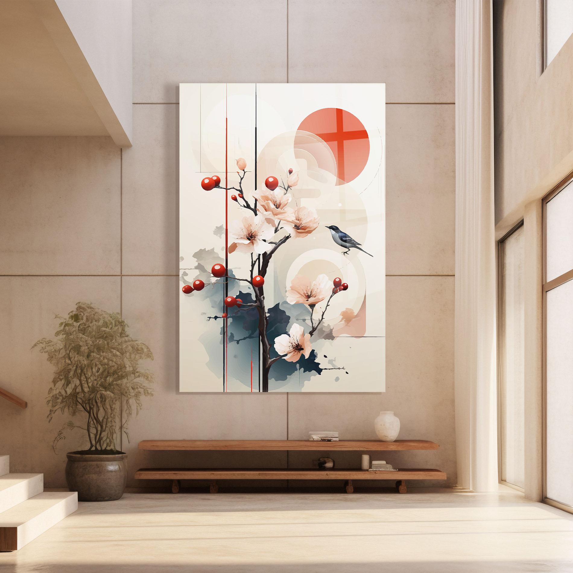 Üvegkép Cream Nature mockup 8