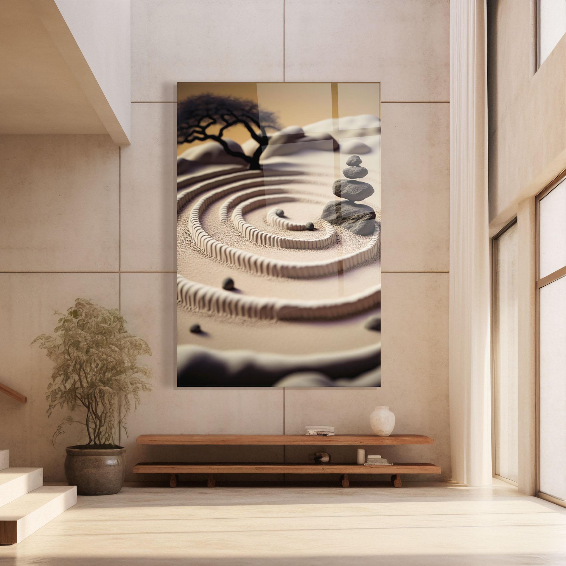 Üvegkép Japanese Zen Garden mockup 8