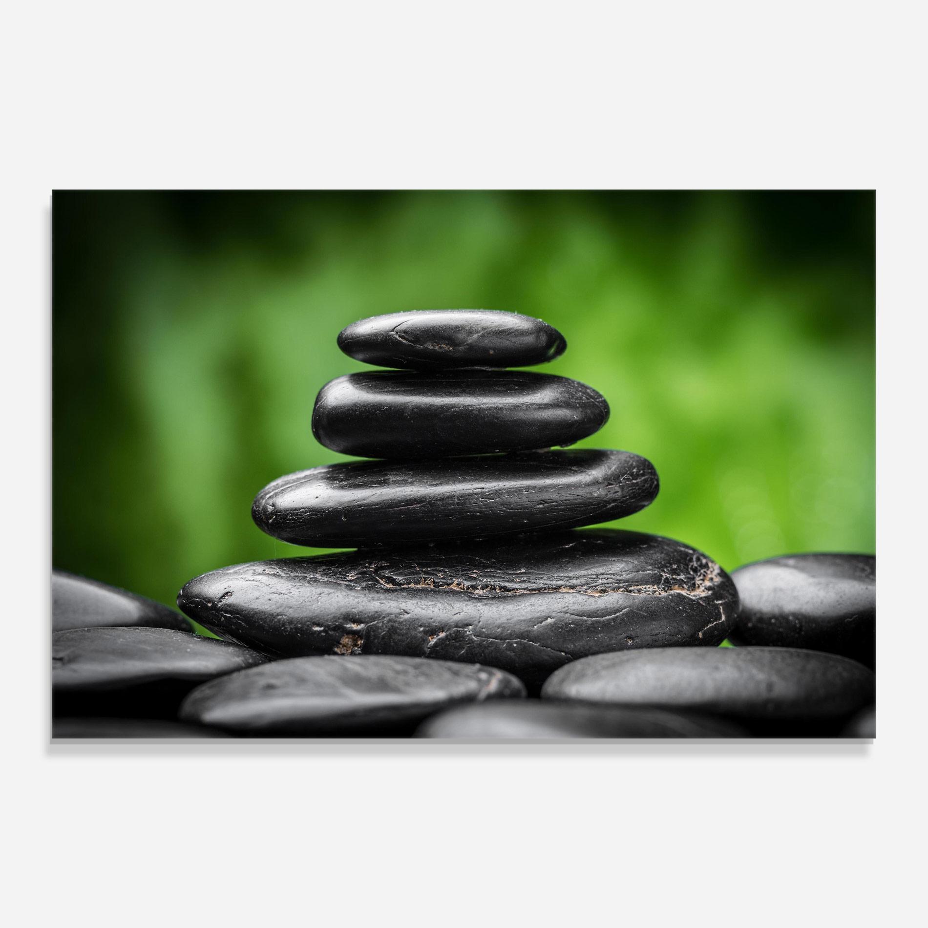 Üvegkép Black Stone Meditation mockup 0