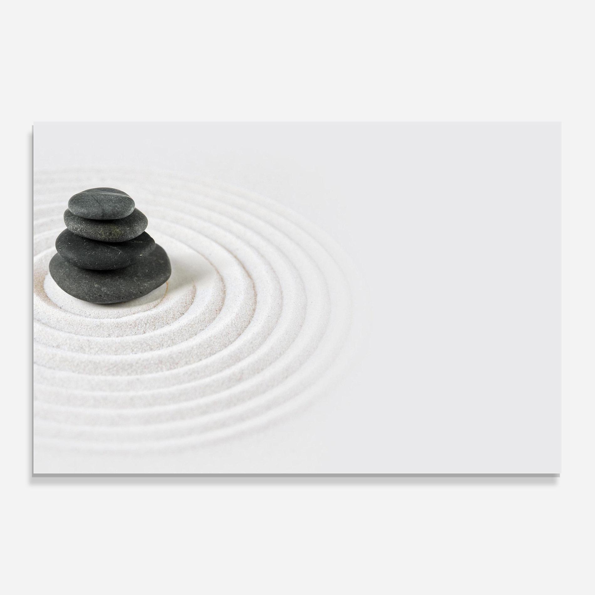Üvegkép Black Stones Sand mockup 0
