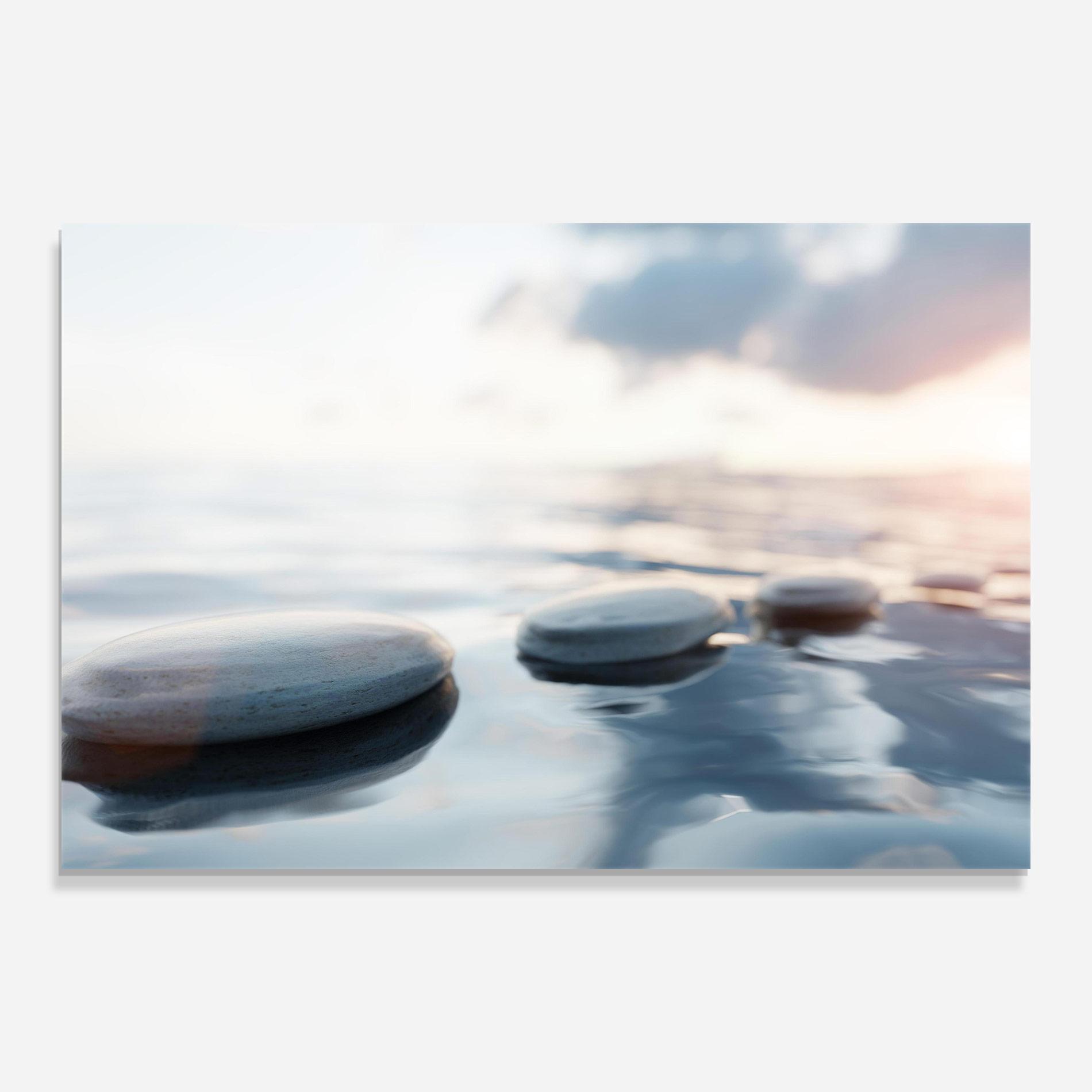 Üvegkép Calm Water Stone mockup 0