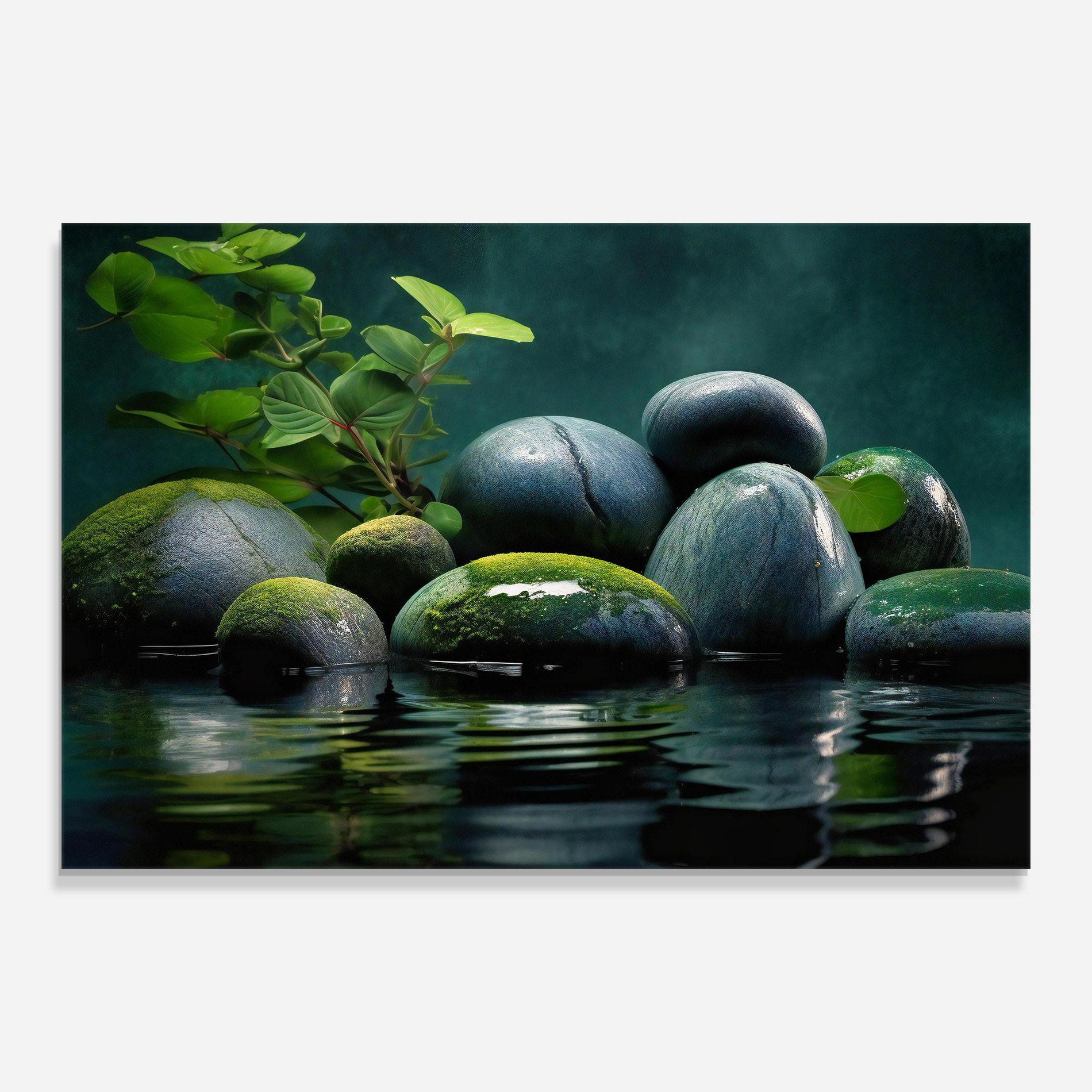 Üvegkép Green Stone Nature mockup 0