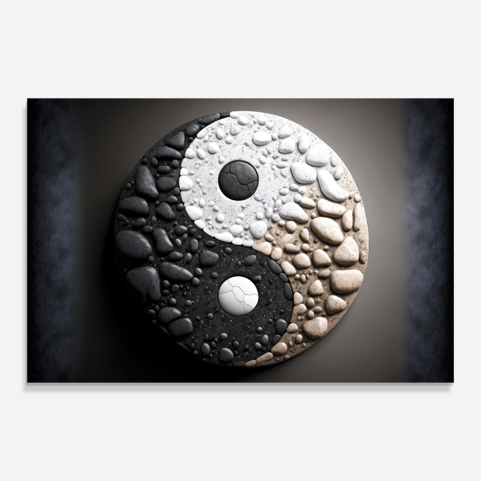 Üvegkép Yinyang Stones mockup 0