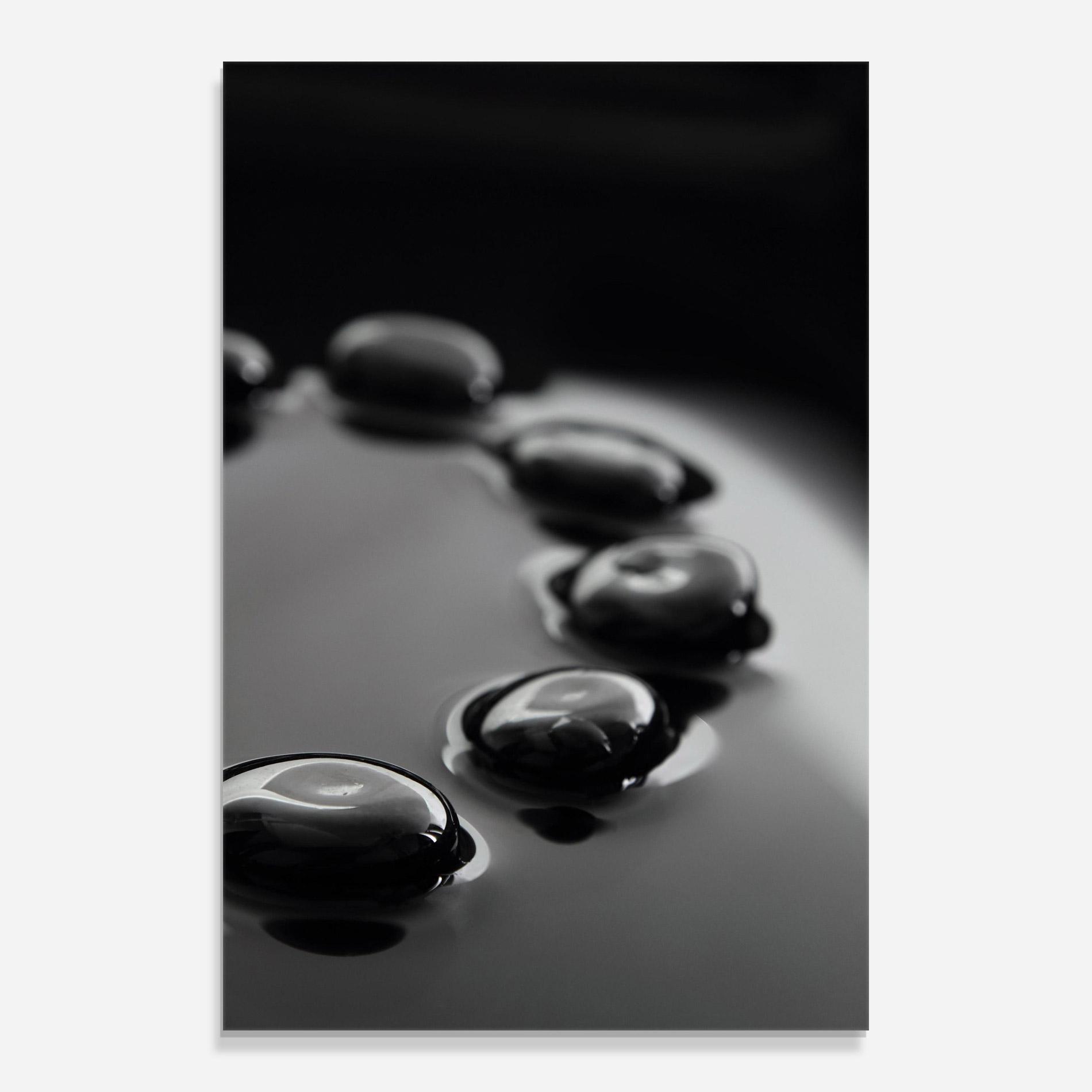 Üvegkép Black Small Stones mockup 0
