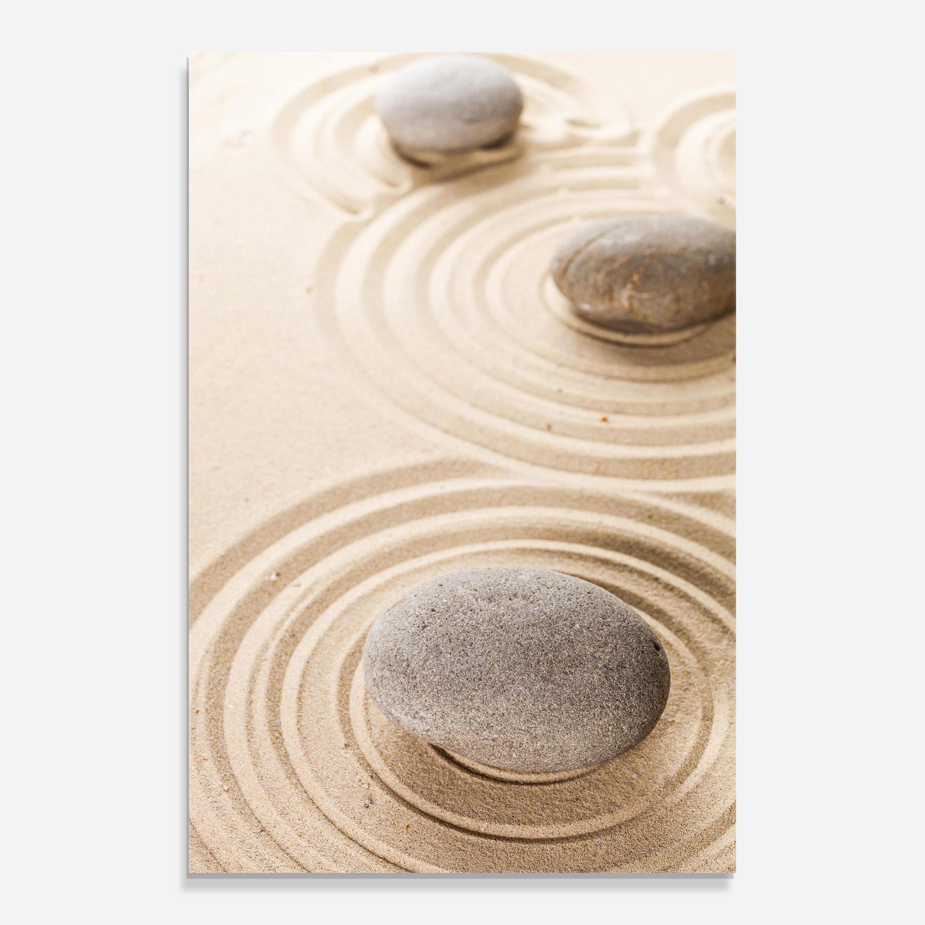 Üvegkép Meditation Cream Stone mockup 0
