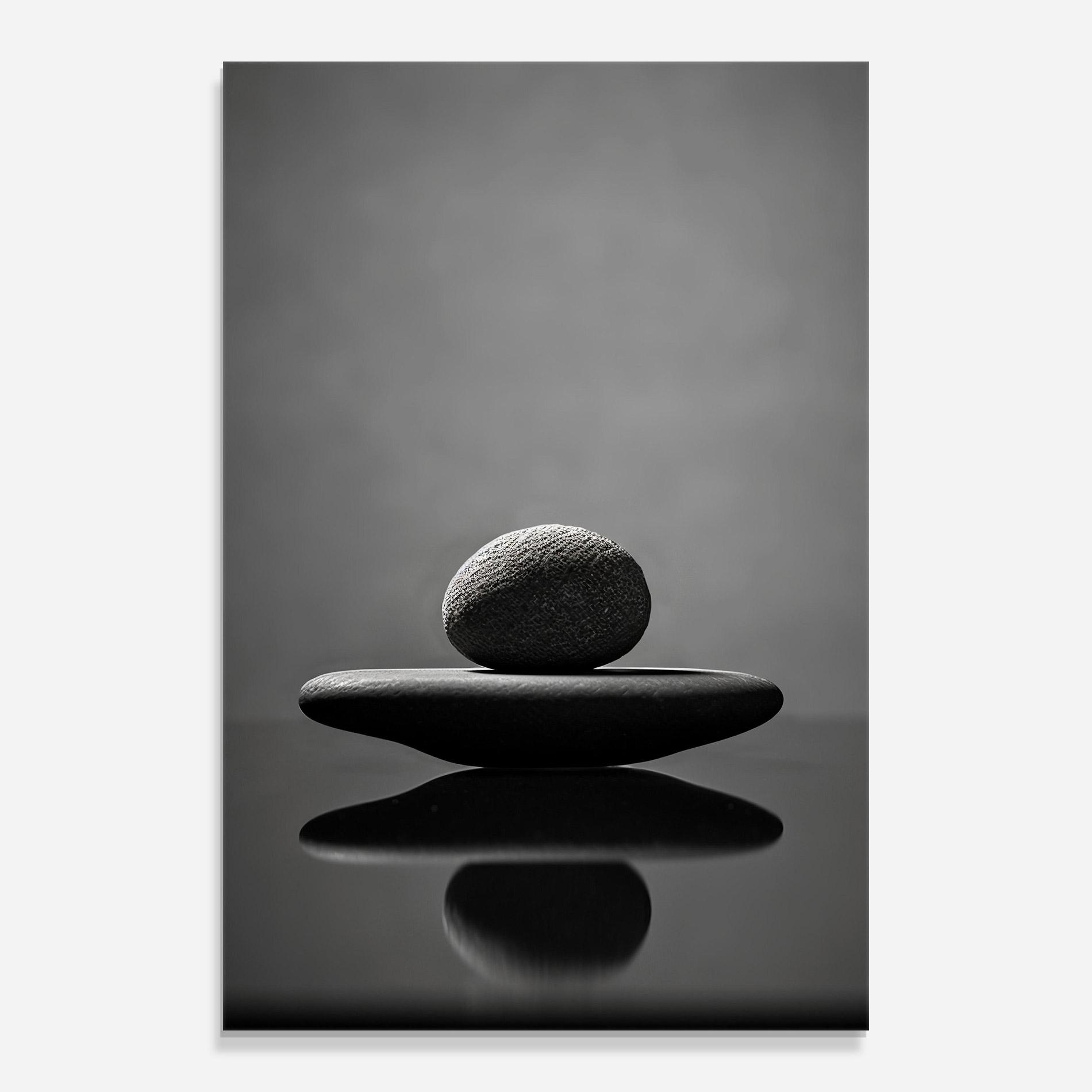 Üvegkép Minimalistic Zen Stone mockup 0