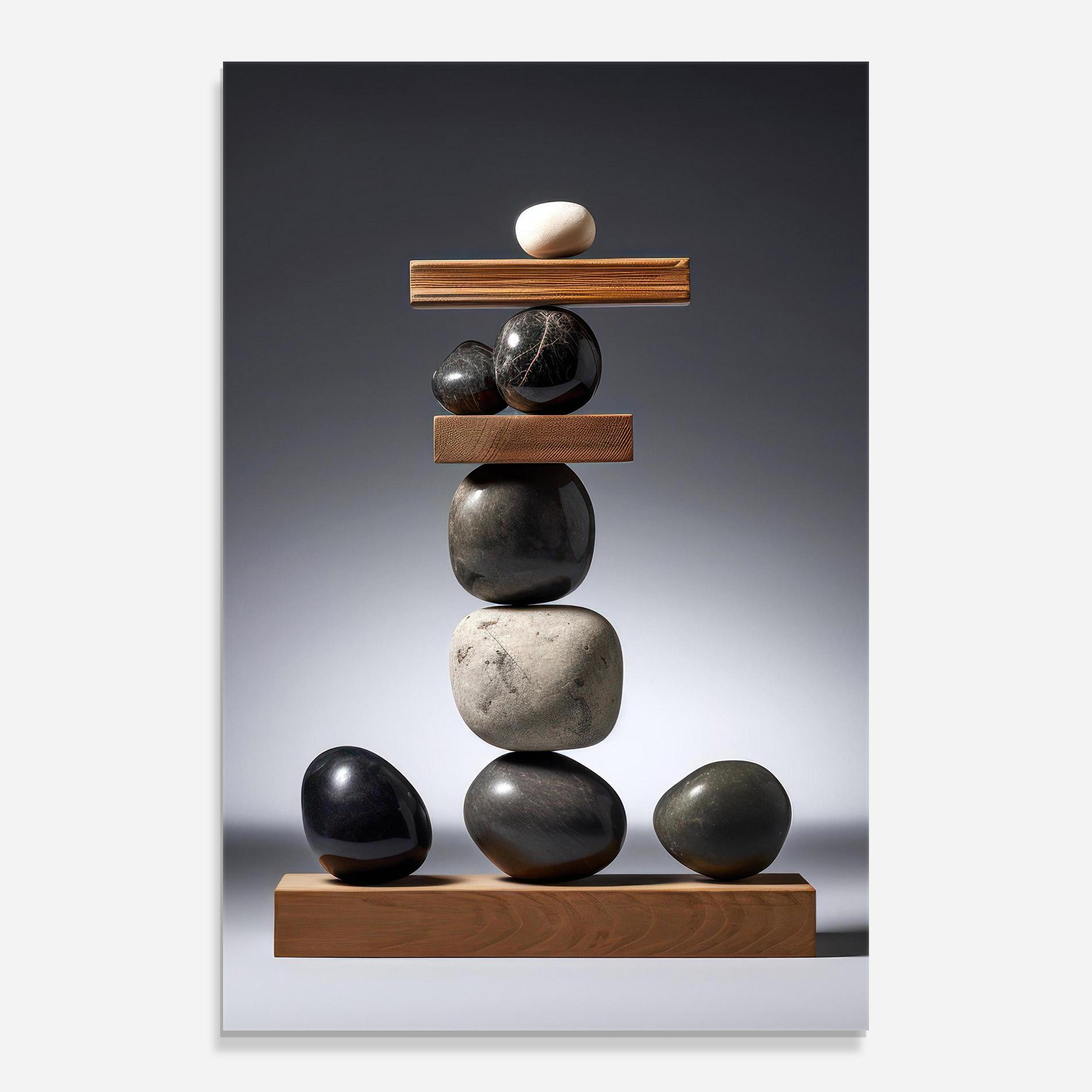 Üvegkép Zen Stones mockup 0