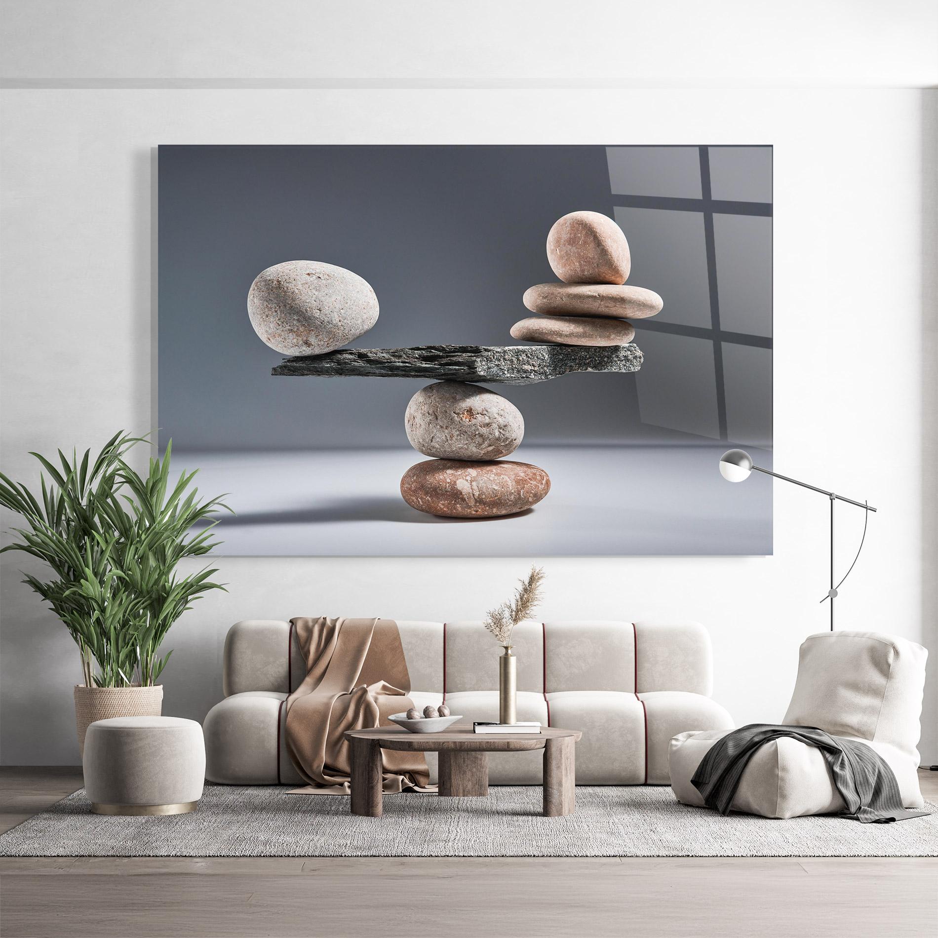 Üvegkép Balancing Pebbles mockup 9