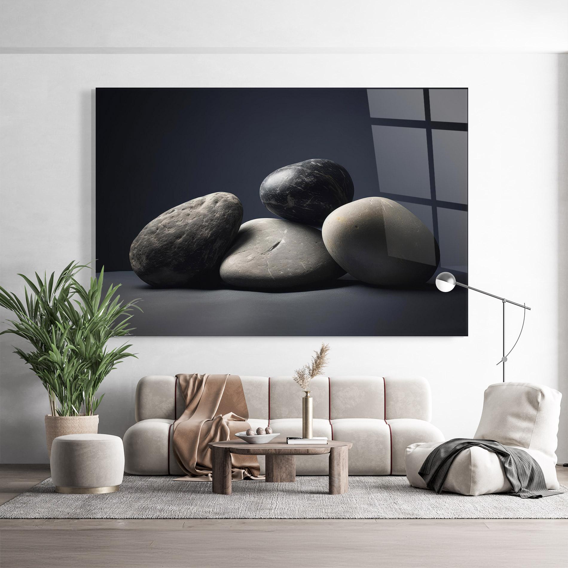 Üvegkép Grey Stone mockup 9