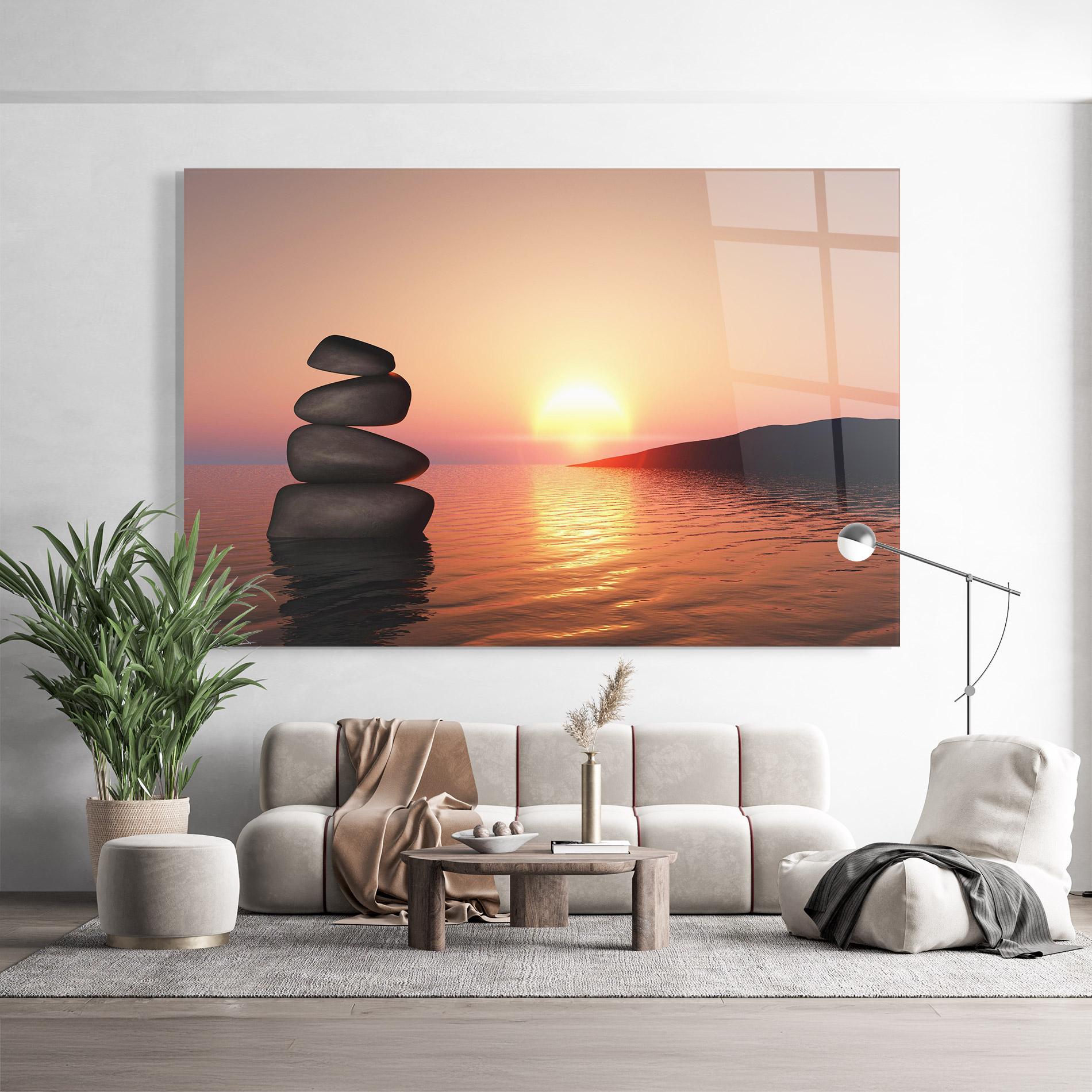 Üvegkép Peace And Sunset mockup 9