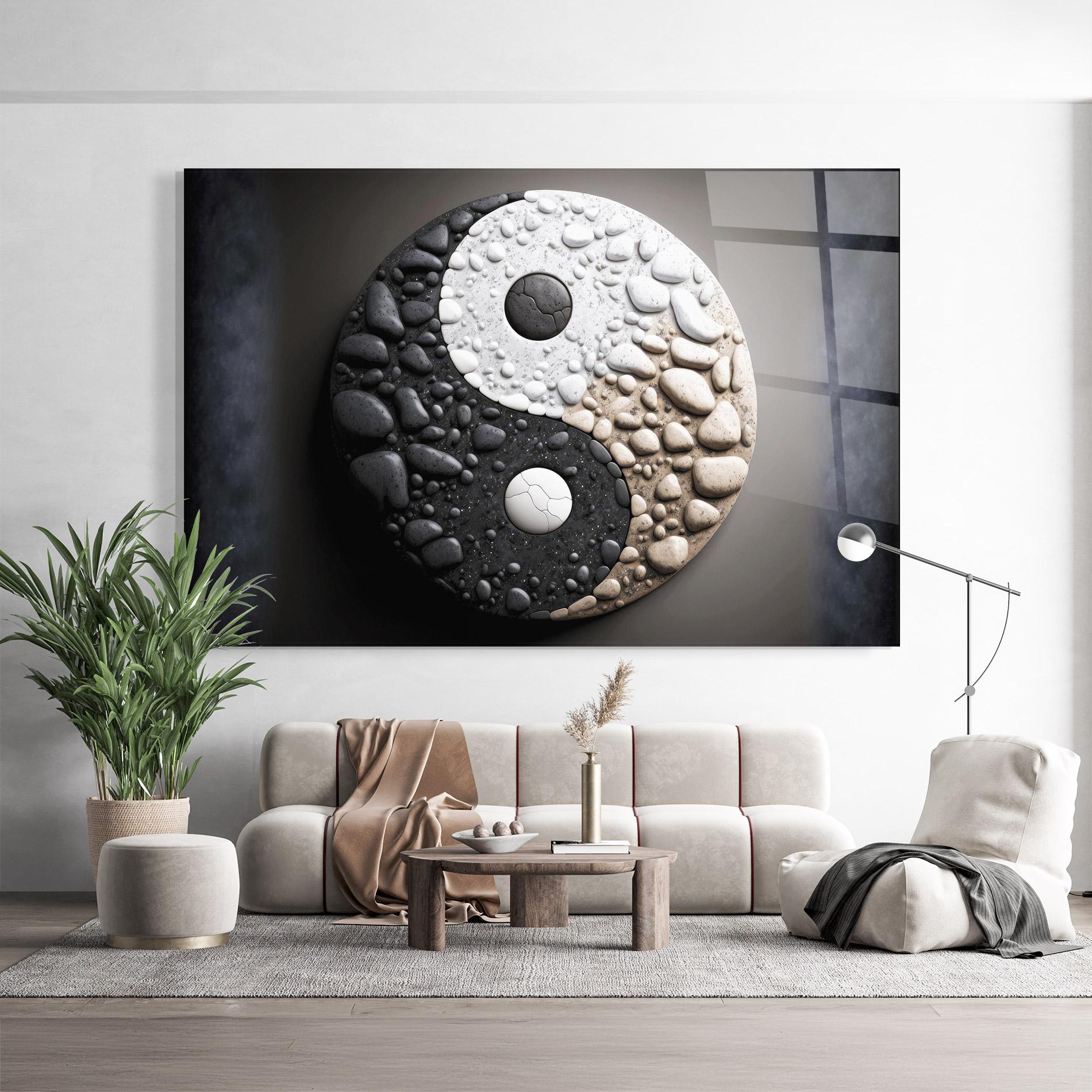 Üvegkép Yinyang Stones mockup 9