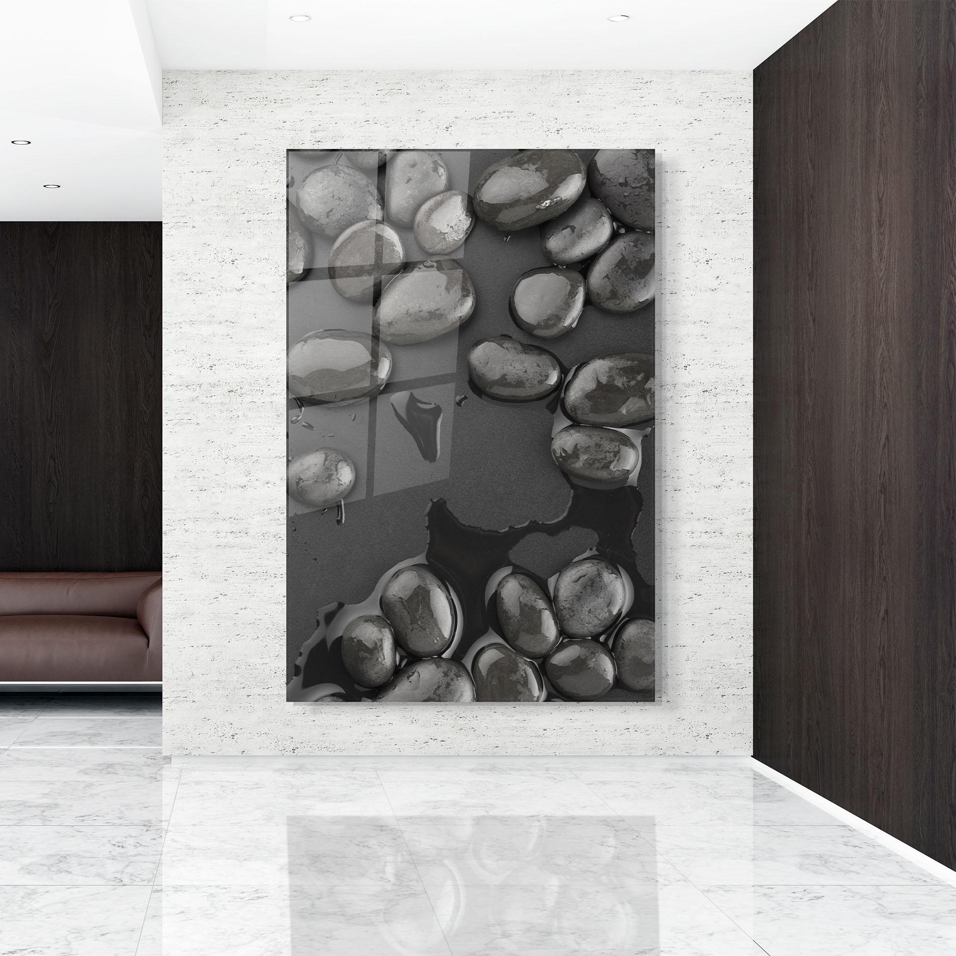 Üvegkép Grey Shiny Stones mockup 9