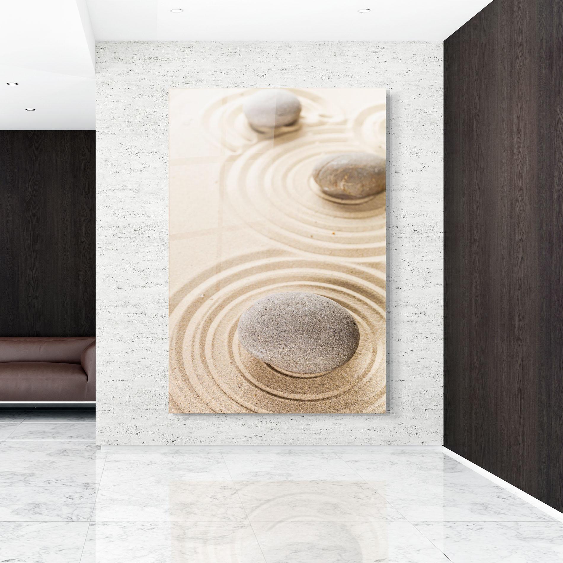 Üvegkép Meditation Cream Stone mockup 9