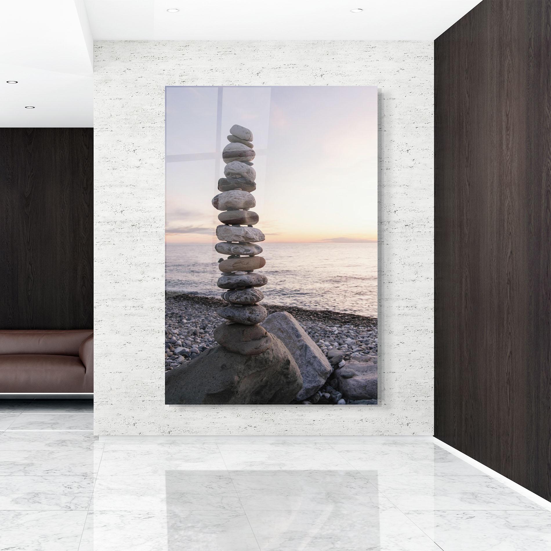 Üvegkép Pebbles Seaside mockup 9