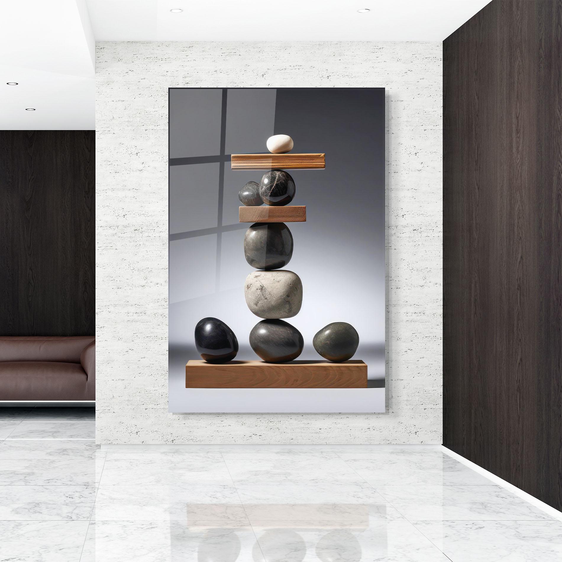 Üvegkép Zen Stones mockup 9