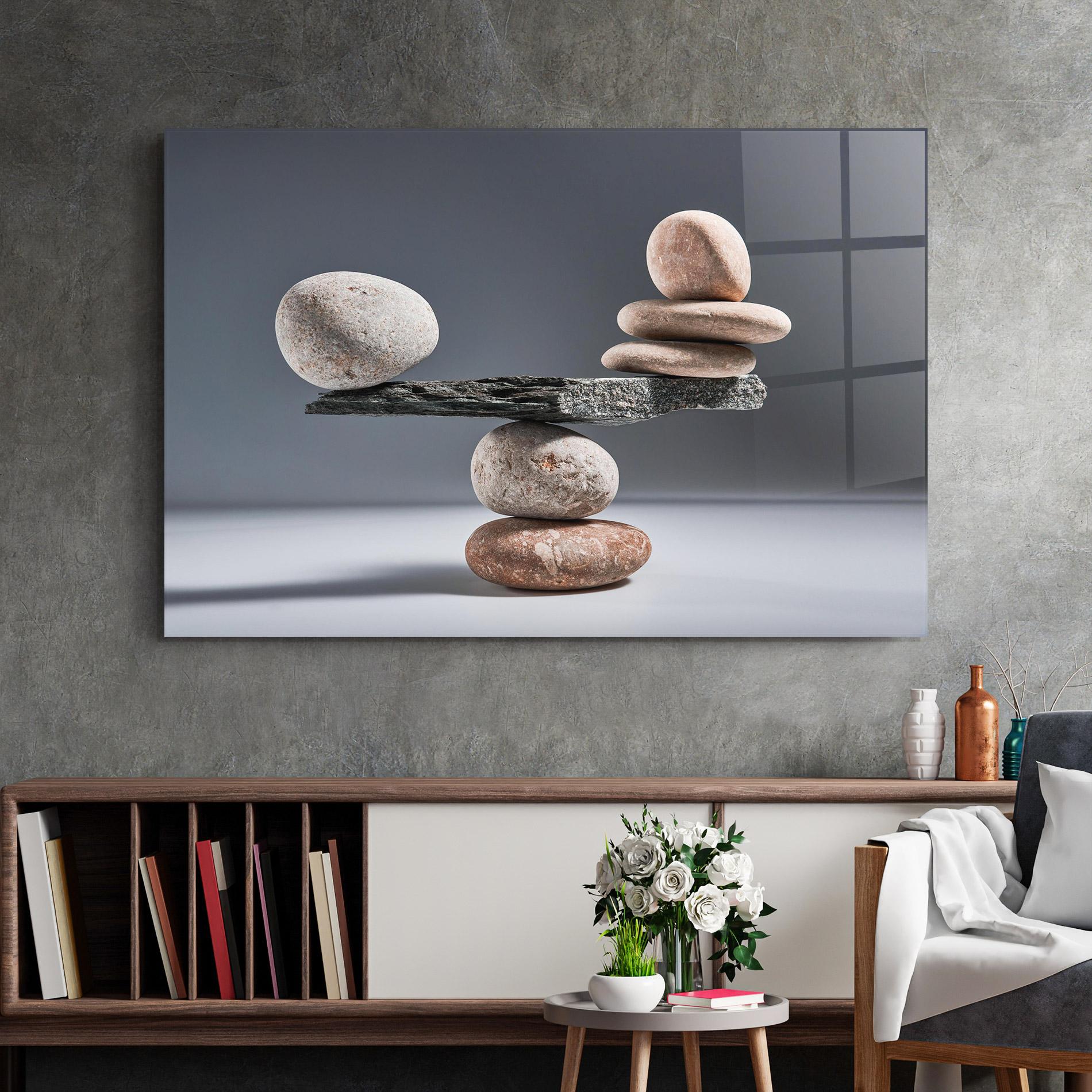 Üvegkép Balancing Pebbles mockup 2