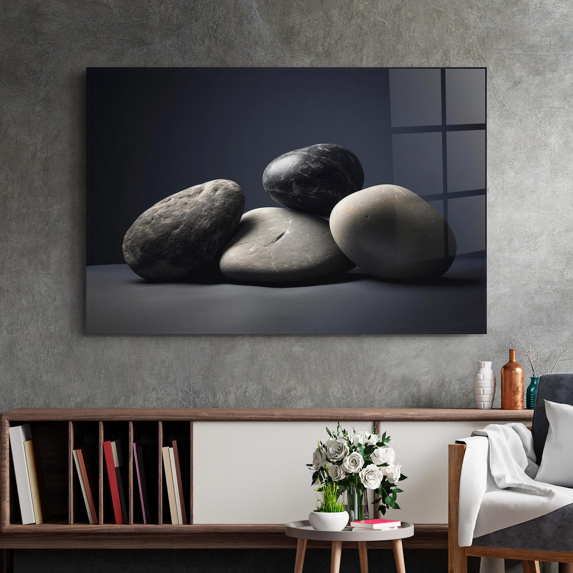 Üvegkép Grey Stone mockup 2