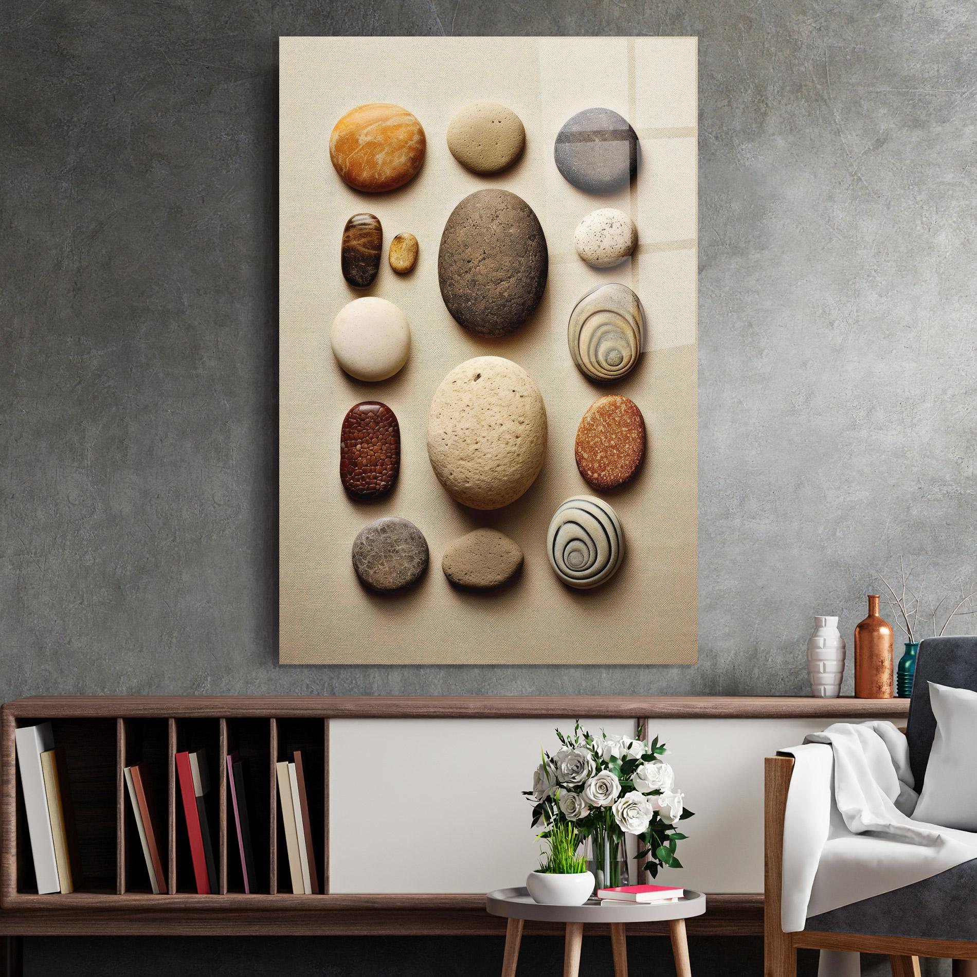 Üvegkép Massage Stones Sand mockup 2