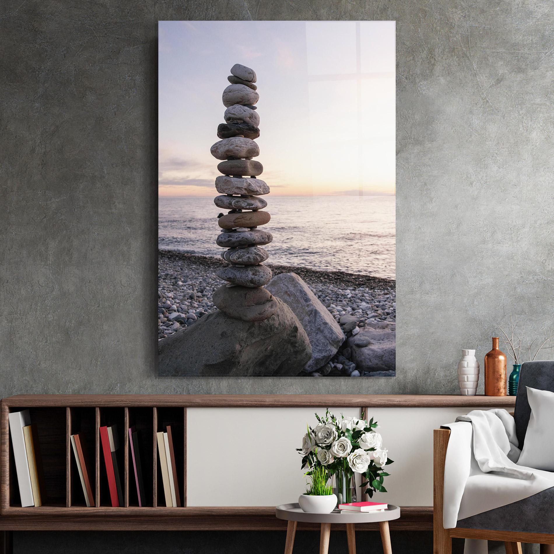 Üvegkép Pebbles Seaside mockup 2