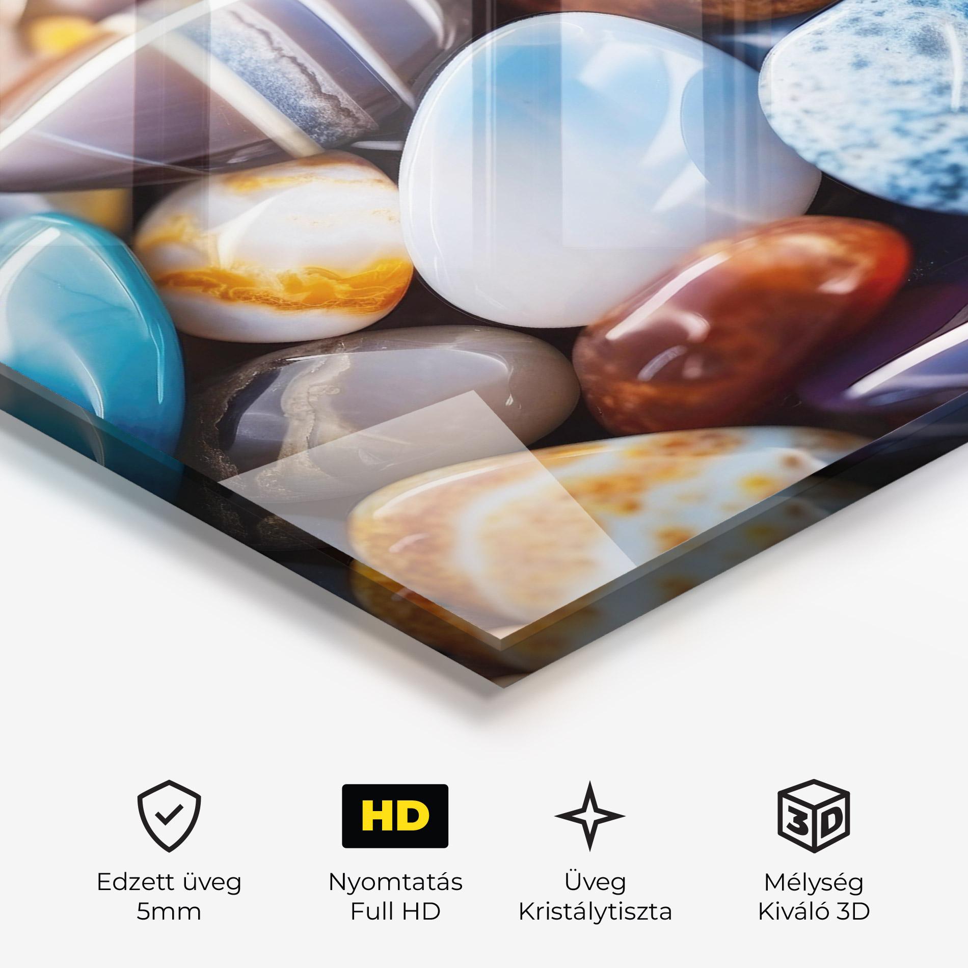 Üvegkép Beach Gemstones mockup 3