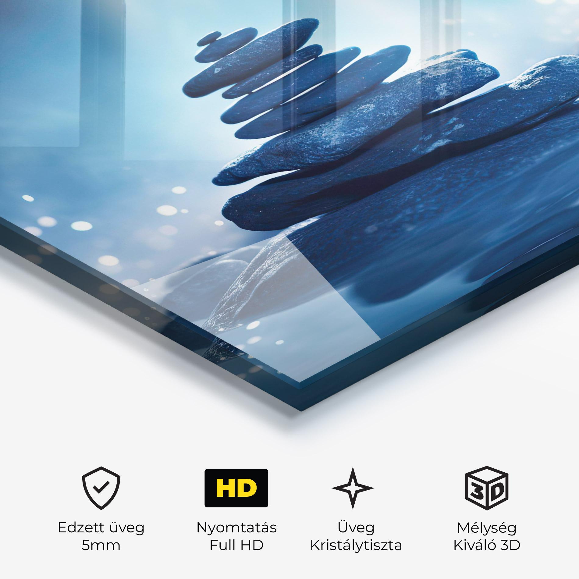 Üvegkép Blue Light Stone mockup 3