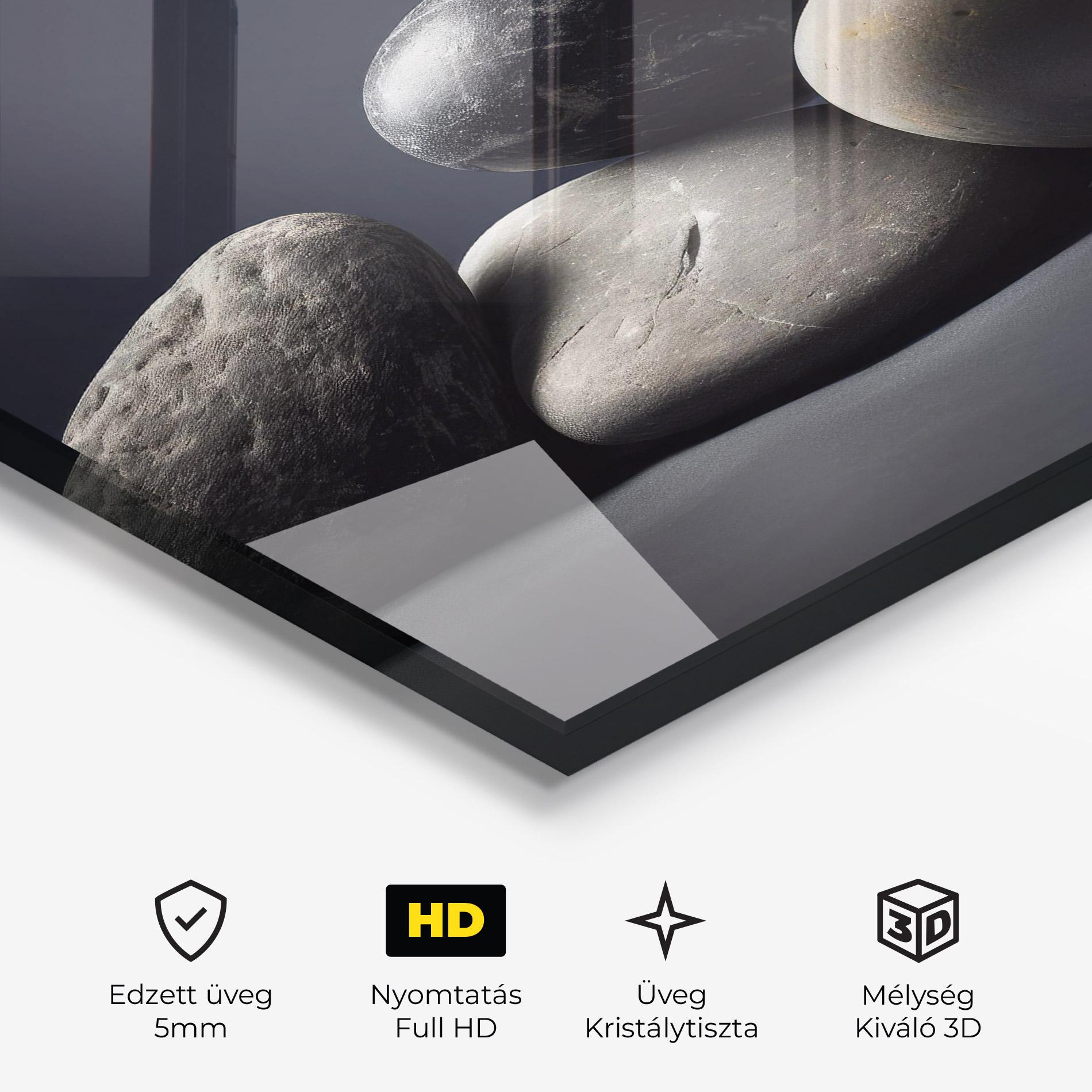 Üvegkép Grey Stone mockup 3